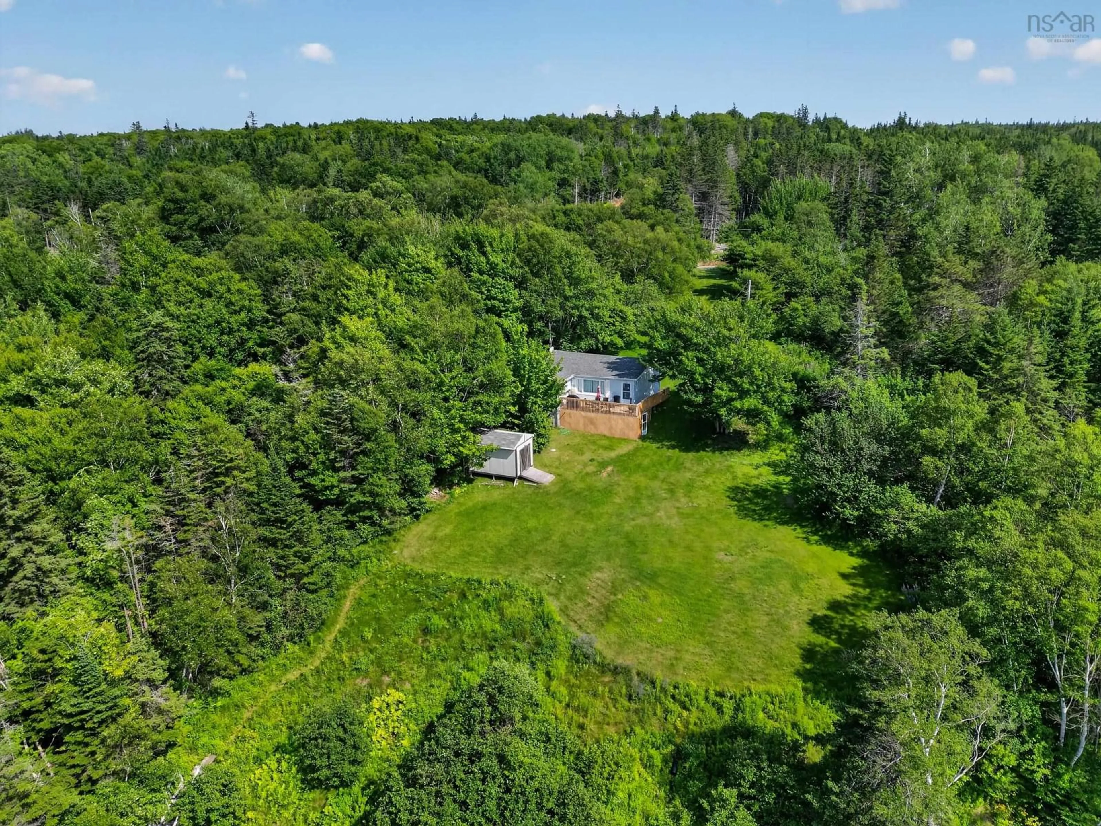 A pic from outside/outdoor area/front of a property/back of a property/a pic from drone, forest/trees view for 9931 Kempt Head, Valley Nova Scotia B1X 1N3