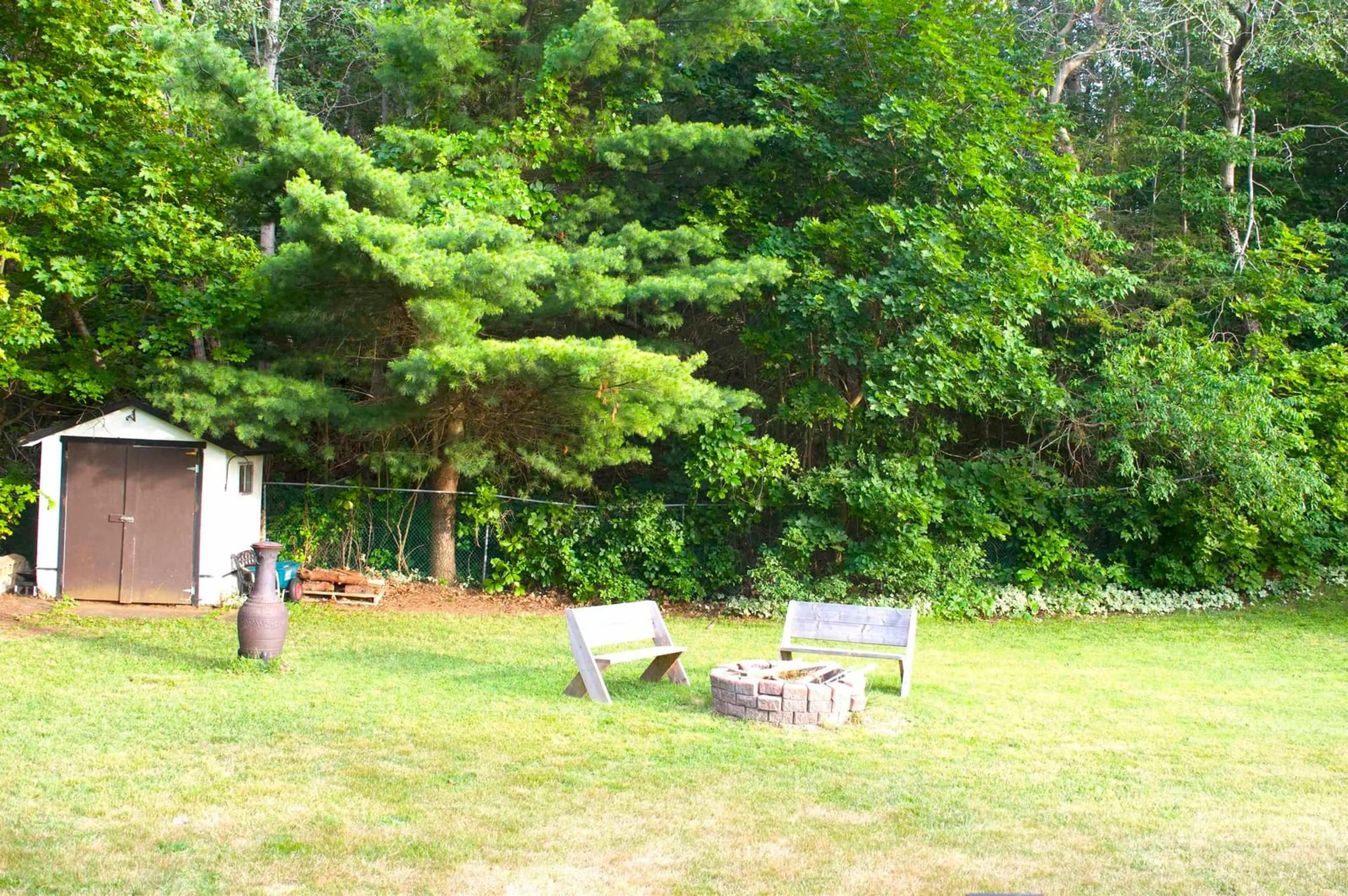 Patio, forest/trees view for 54 Milne Ave, New Minas Nova Scotia B4N 3Z5
