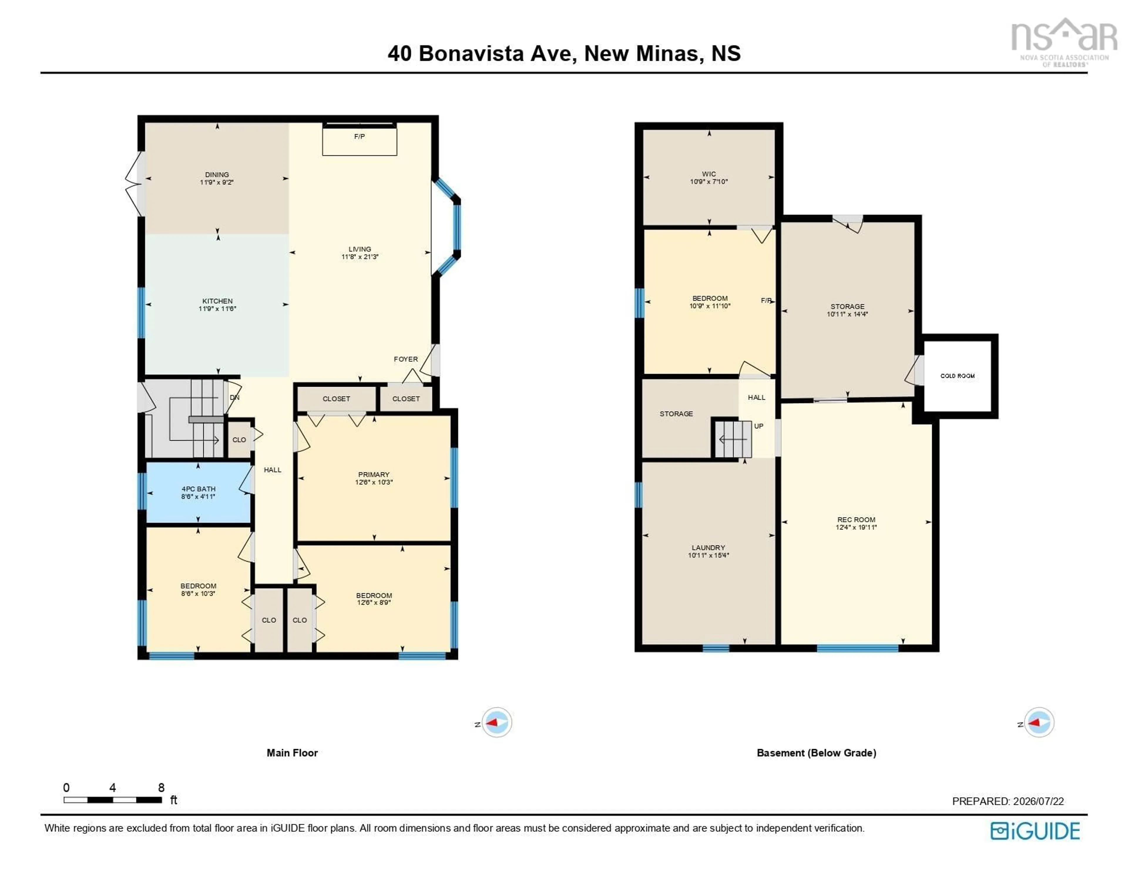 Floor plan for 40 Bonavista Avenue, New Minas Nova Scotia B4N 3M1