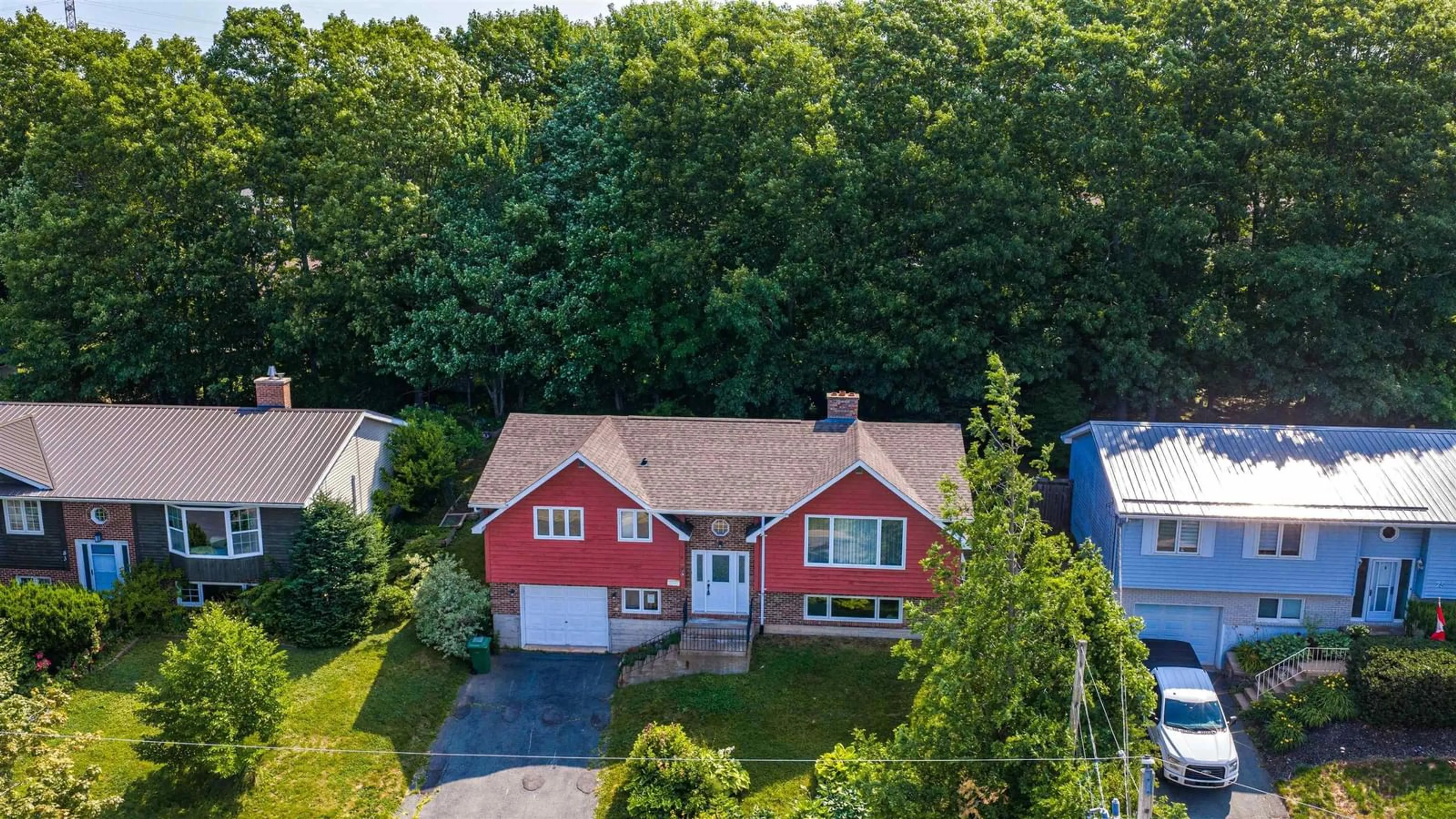 A pic from outside/outdoor area/front of a property/back of a property/a pic from drone, street for 79 Riverview Cres, Bedford Nova Scotia B4A 2X5
