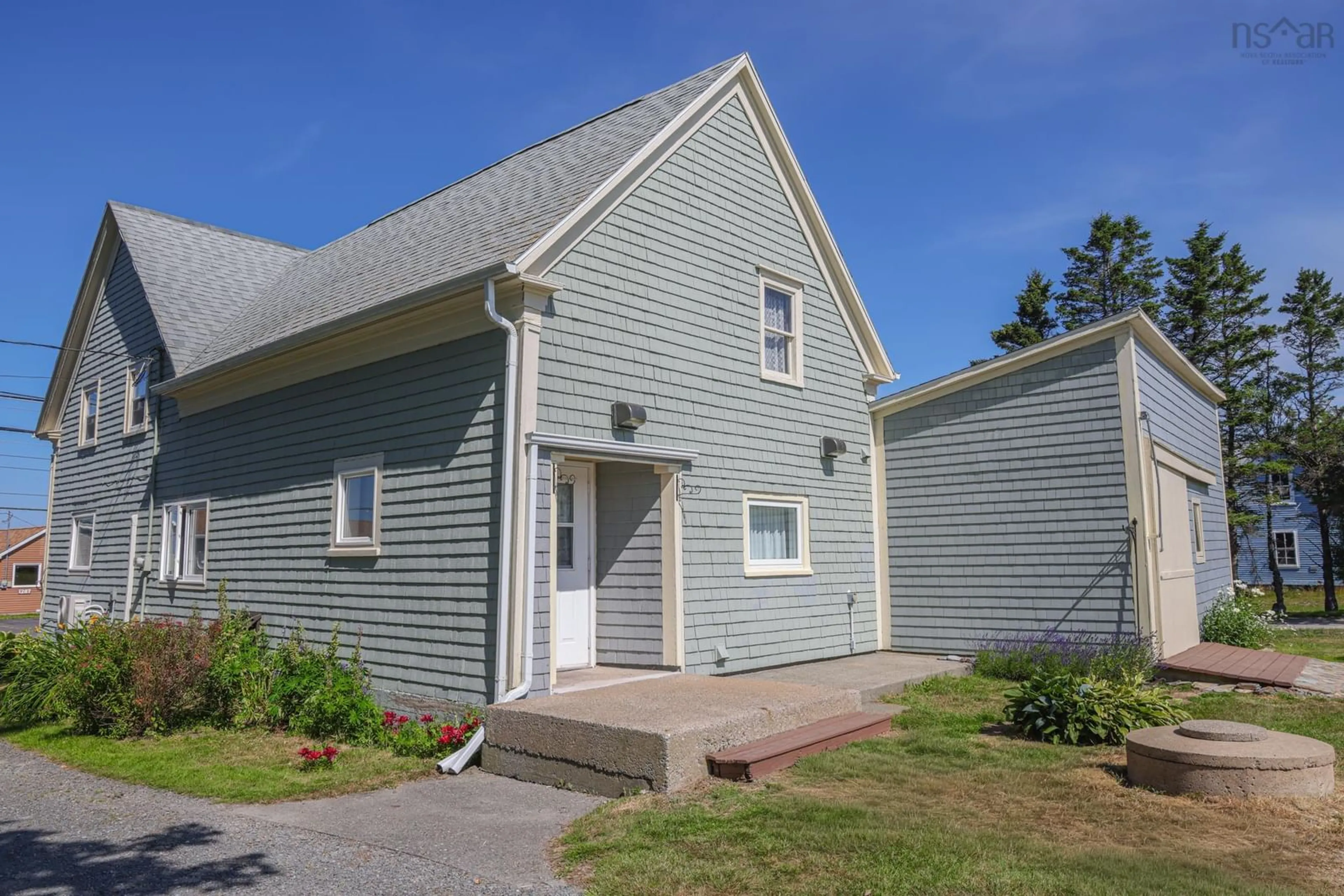 Home with vinyl exterior material, street for 1286 1 Hwy, Little Brook Nova Scotia B0W 1M0