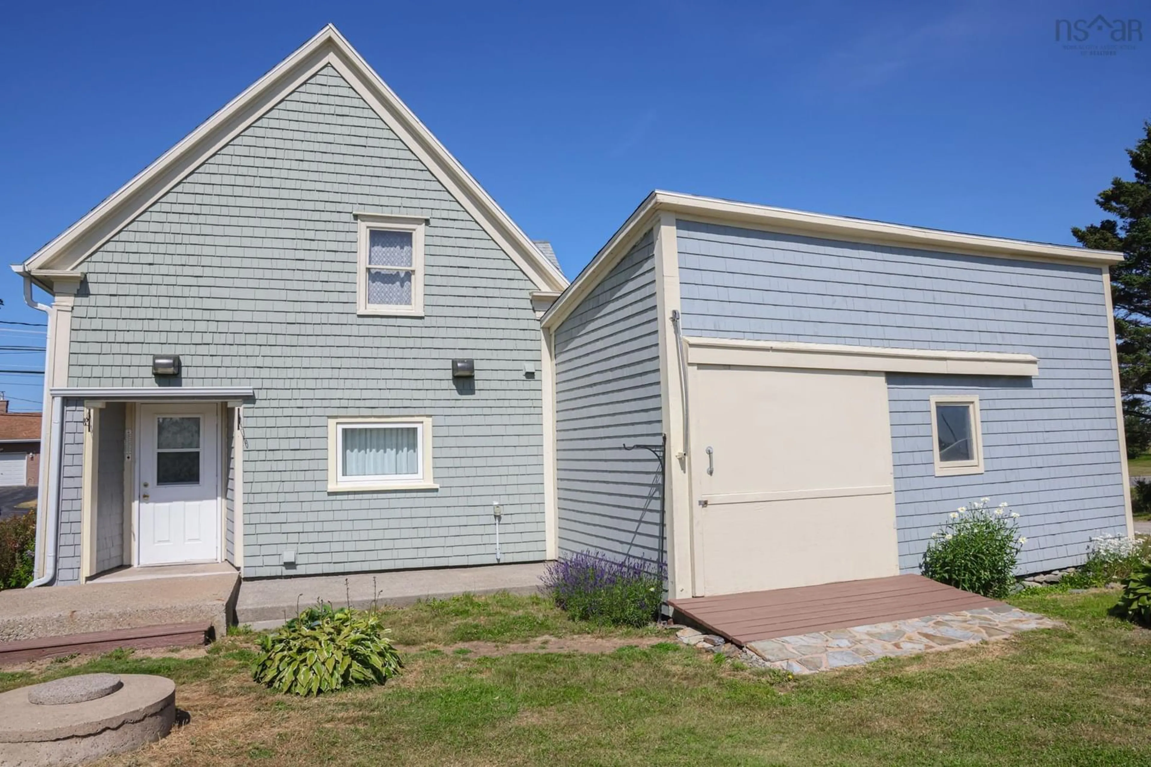 Home with vinyl exterior material, street for 1286 1 Hwy #1, Little Brook Nova Scotia B0W 1M0