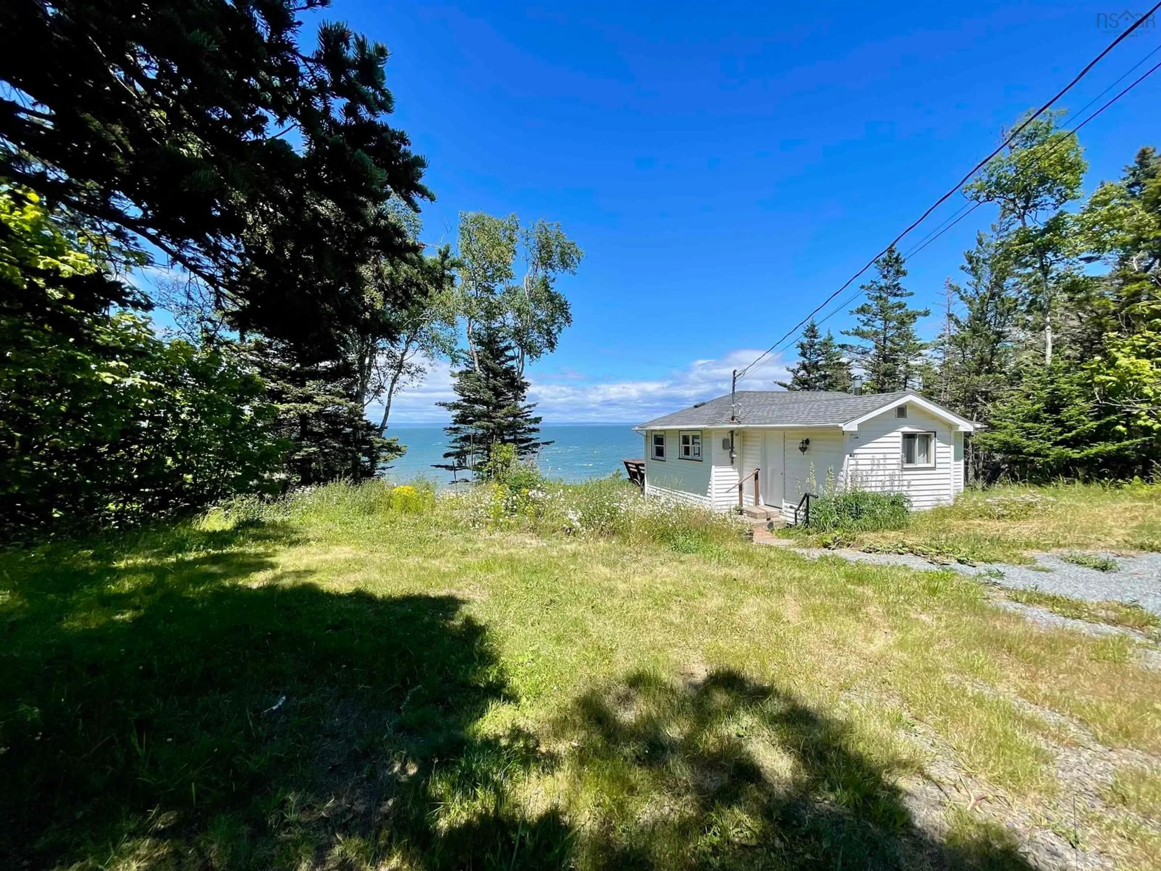 A pic from outside/outdoor area/front of a property/back of a property/a pic from drone, water/lake/river/ocean view for 427 Old Baxter Mill Rd, Baxters Harbour Nova Scotia B0P 1H0