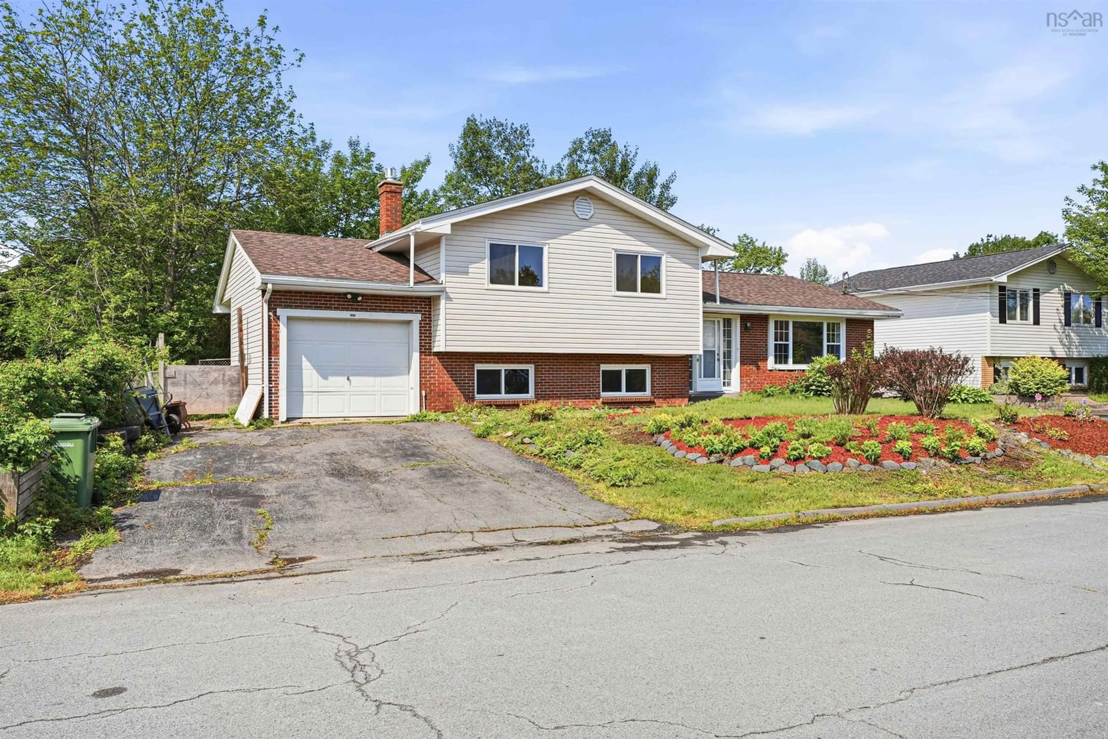 Home with vinyl exterior material, street for 145 Johnson Cres, Lower Sackville Nova Scotia B4C 1X4