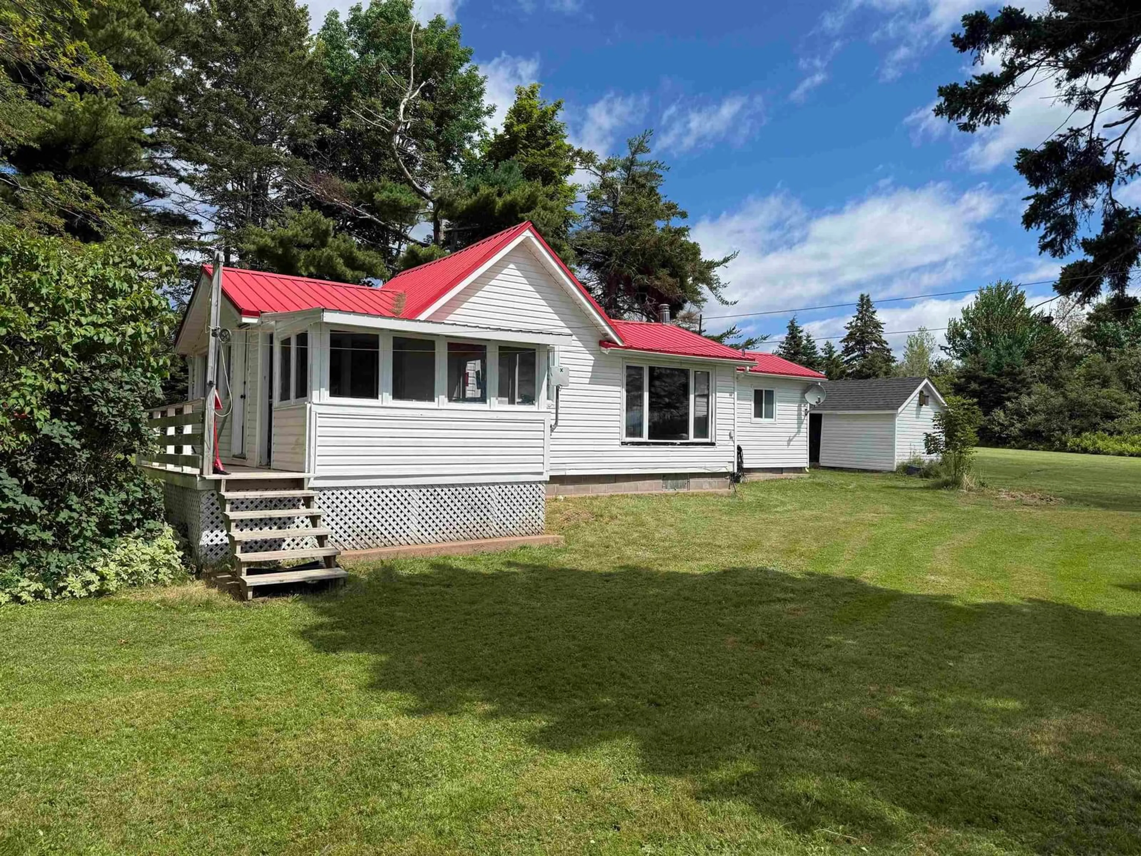 A pic from outside/outdoor area/front of a property/back of a property/a pic from drone, building for 3012 Malagash Rd, Malagash Nova Scotia B0K 1E0