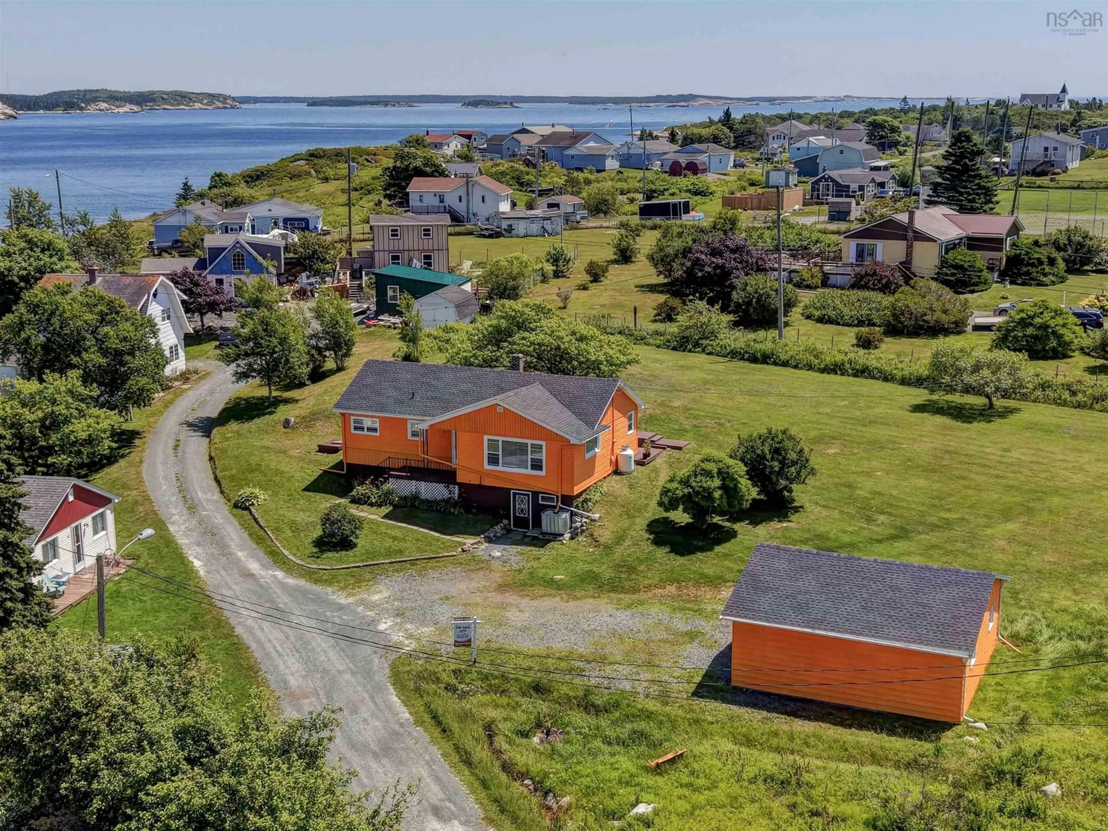 A pic from outside/outdoor area/front of a property/back of a property/a pic from drone, water/lake/river/ocean view for 3 Harrie Dr, Terence Bay Nova Scotia B3T 1Y2