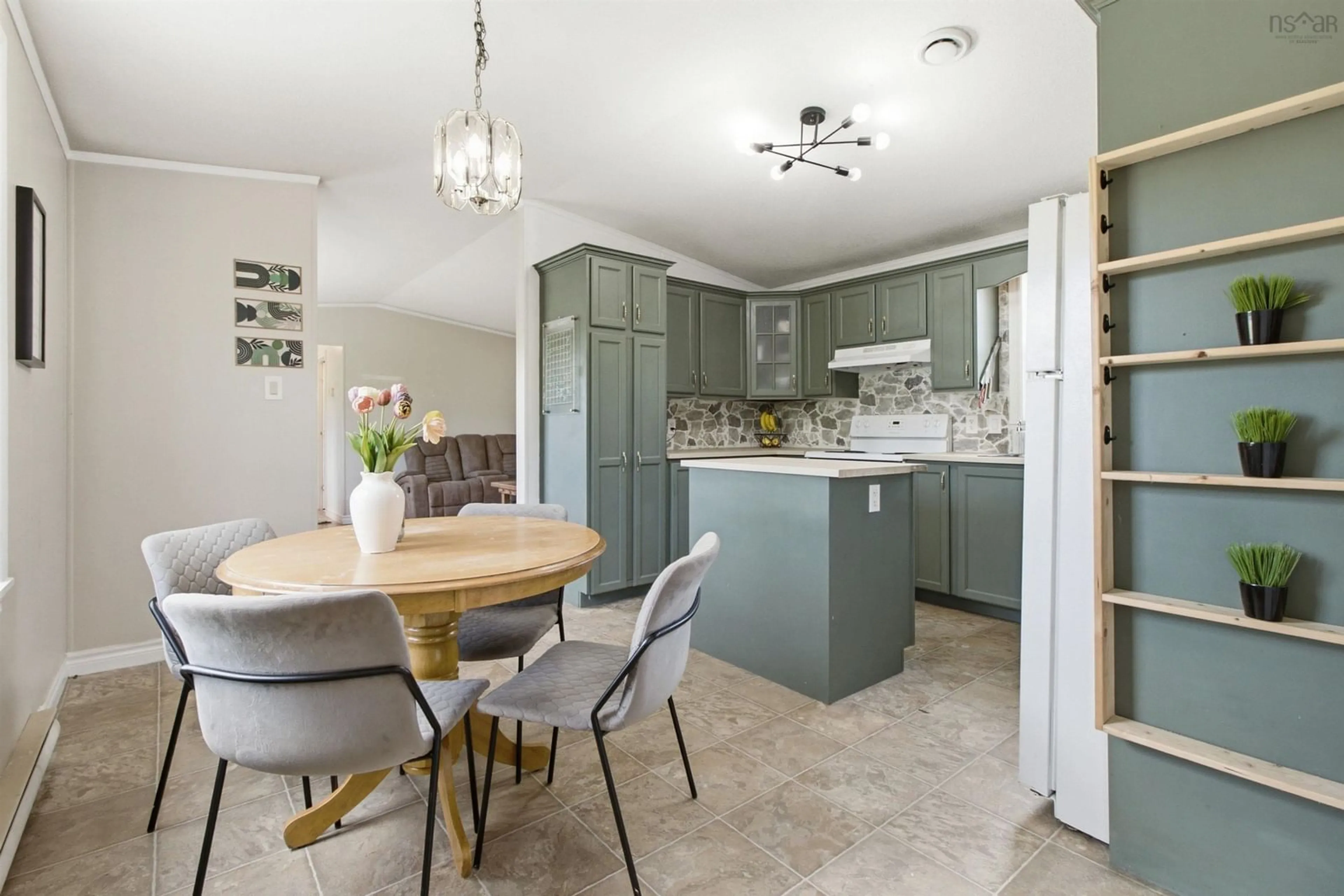 Open concept kitchen, ceramic/tile floor for 1091 Mcmullin Rd, Antrim Nova Scotia B0N 1Y0