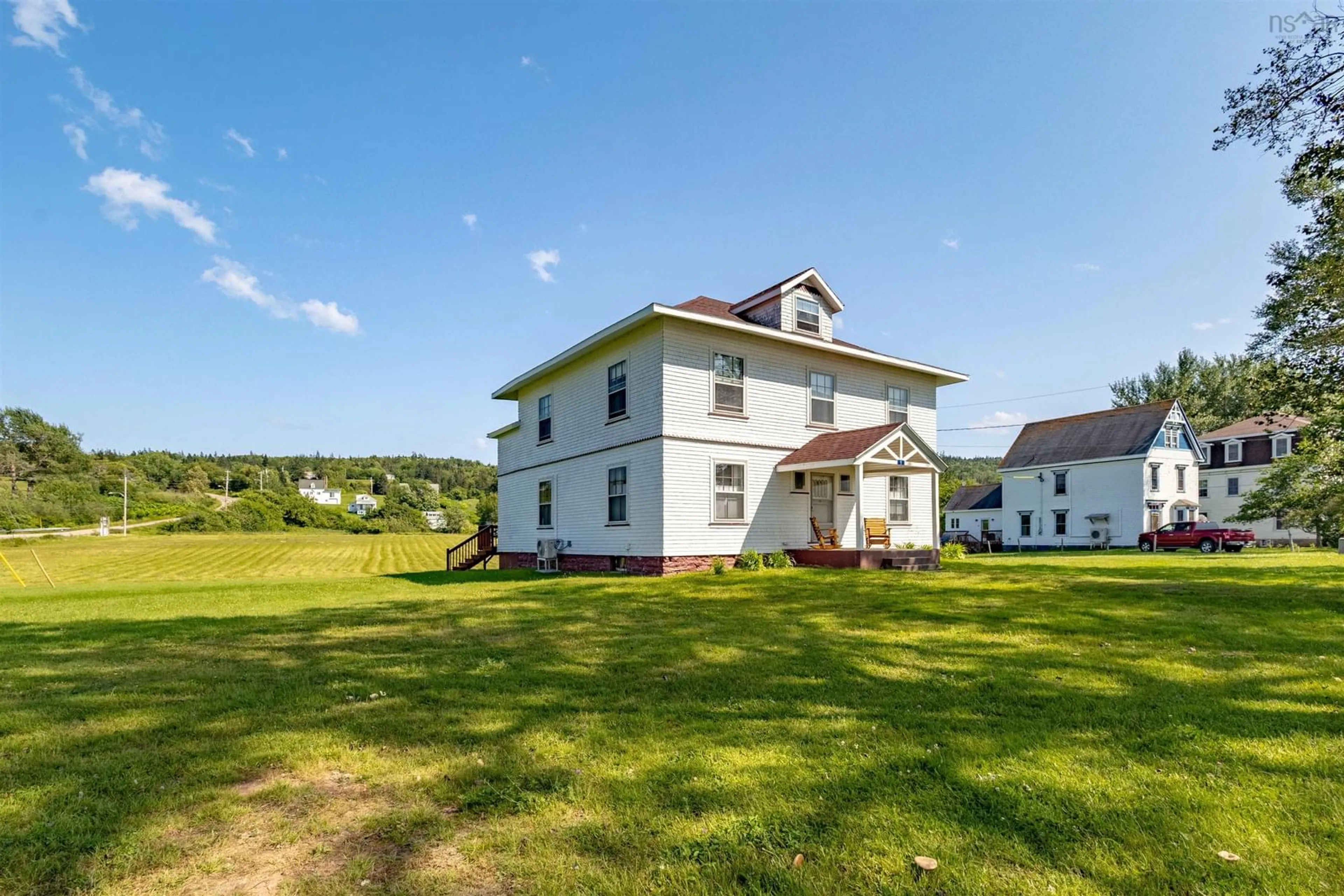 A pic from outside/outdoor area/front of a property/back of a property/a pic from drone, building for 1 Derby Point Rd, Grand Narrows Nova Scotia B1T 1E1