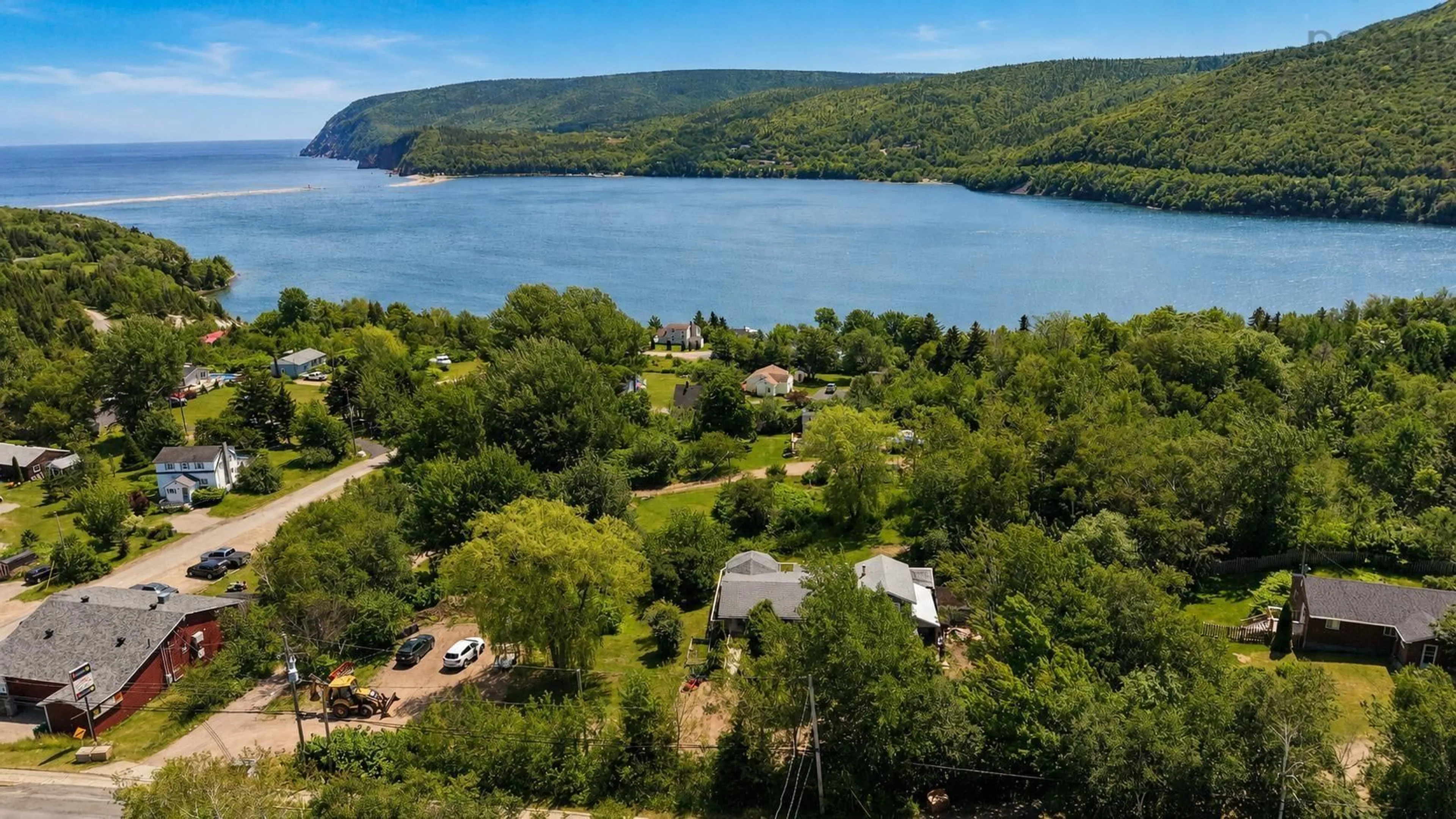 A pic from outside/outdoor area/front of a property/back of a property/a pic from drone, water/lake/river/ocean view for 37873 Cabot Trail, Ingonish Beach Nova Scotia B0C 1L0