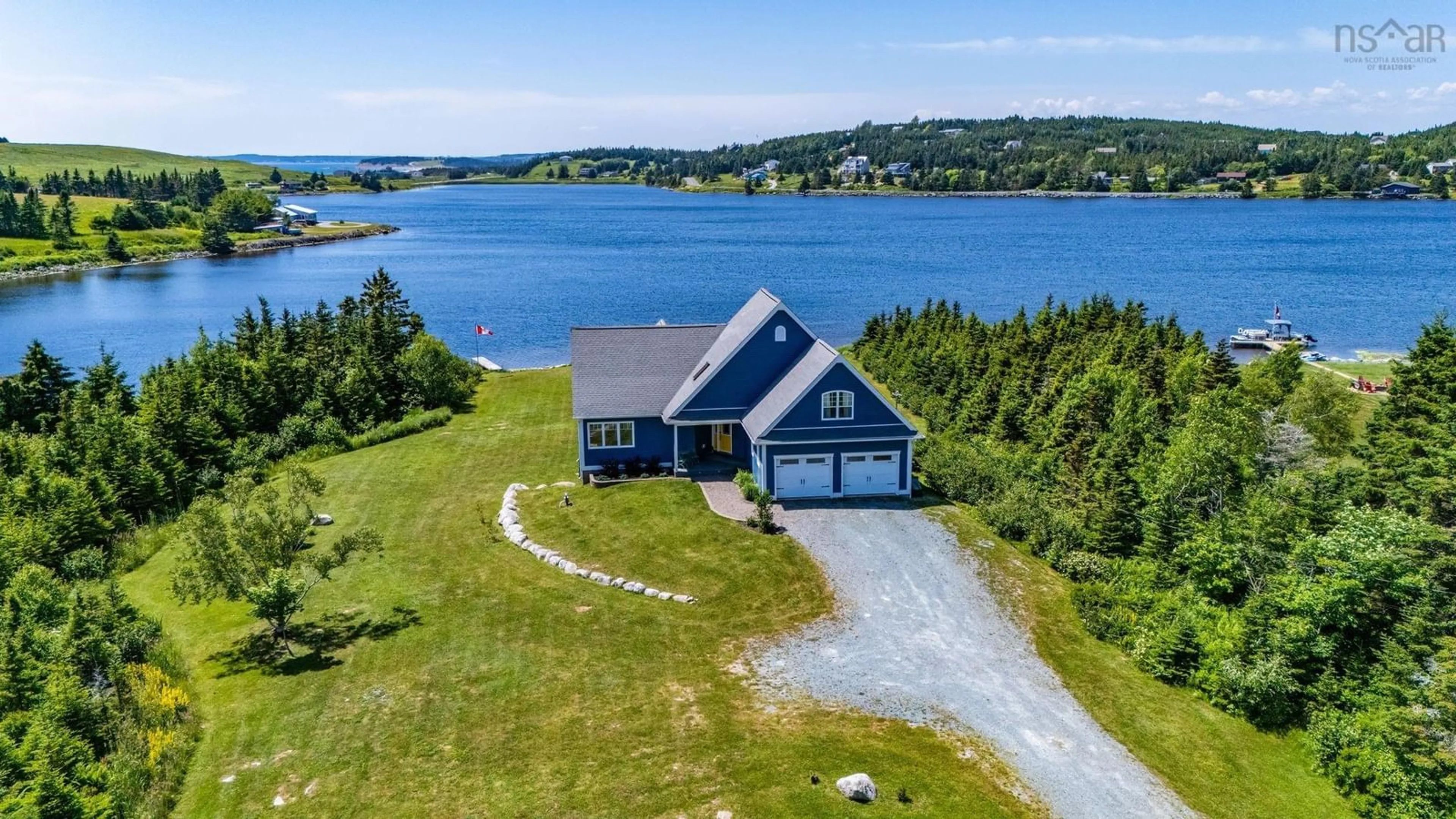 A pic from outside/outdoor area/front of a property/back of a property/a pic from drone, water/lake/river/ocean view for 4 Emerald Dr, Three Fathom Harbour Nova Scotia B0J 2L0
