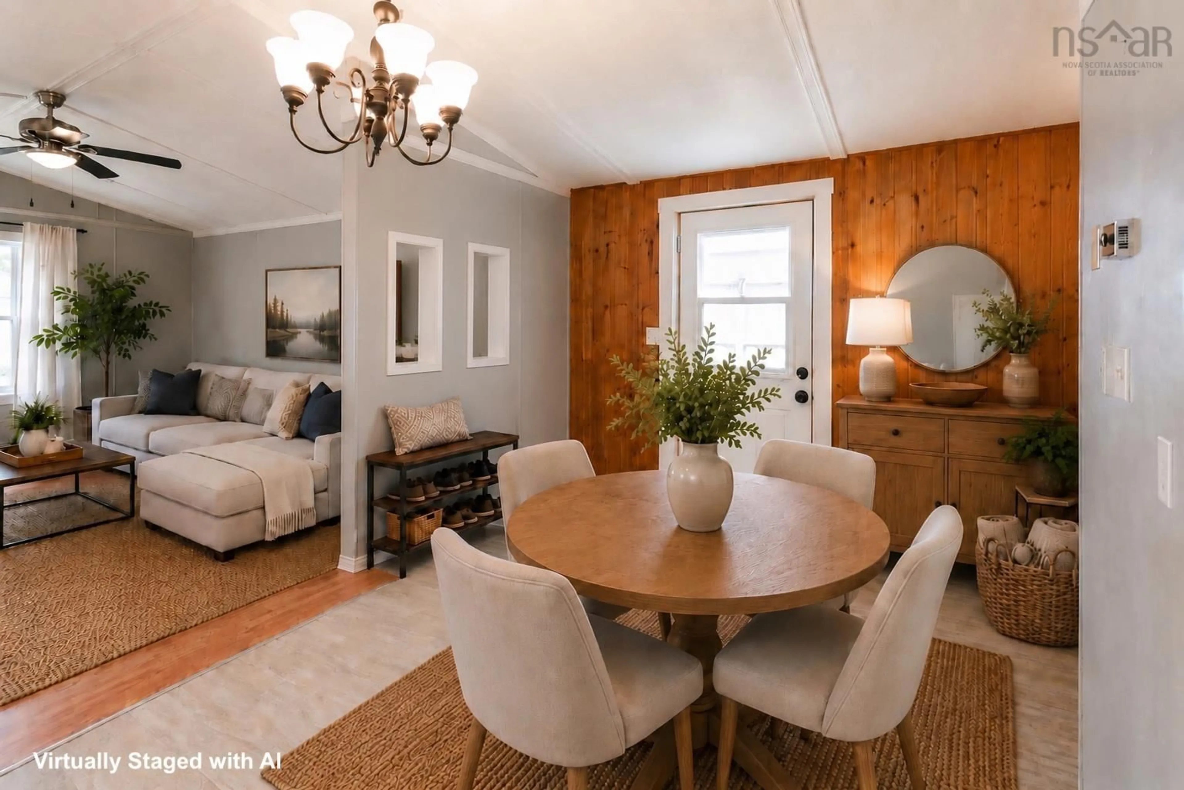 Dining room, wood/laminate floor for 277 Circle Dr, Lake Echo Nova Scotia B3E 1C1