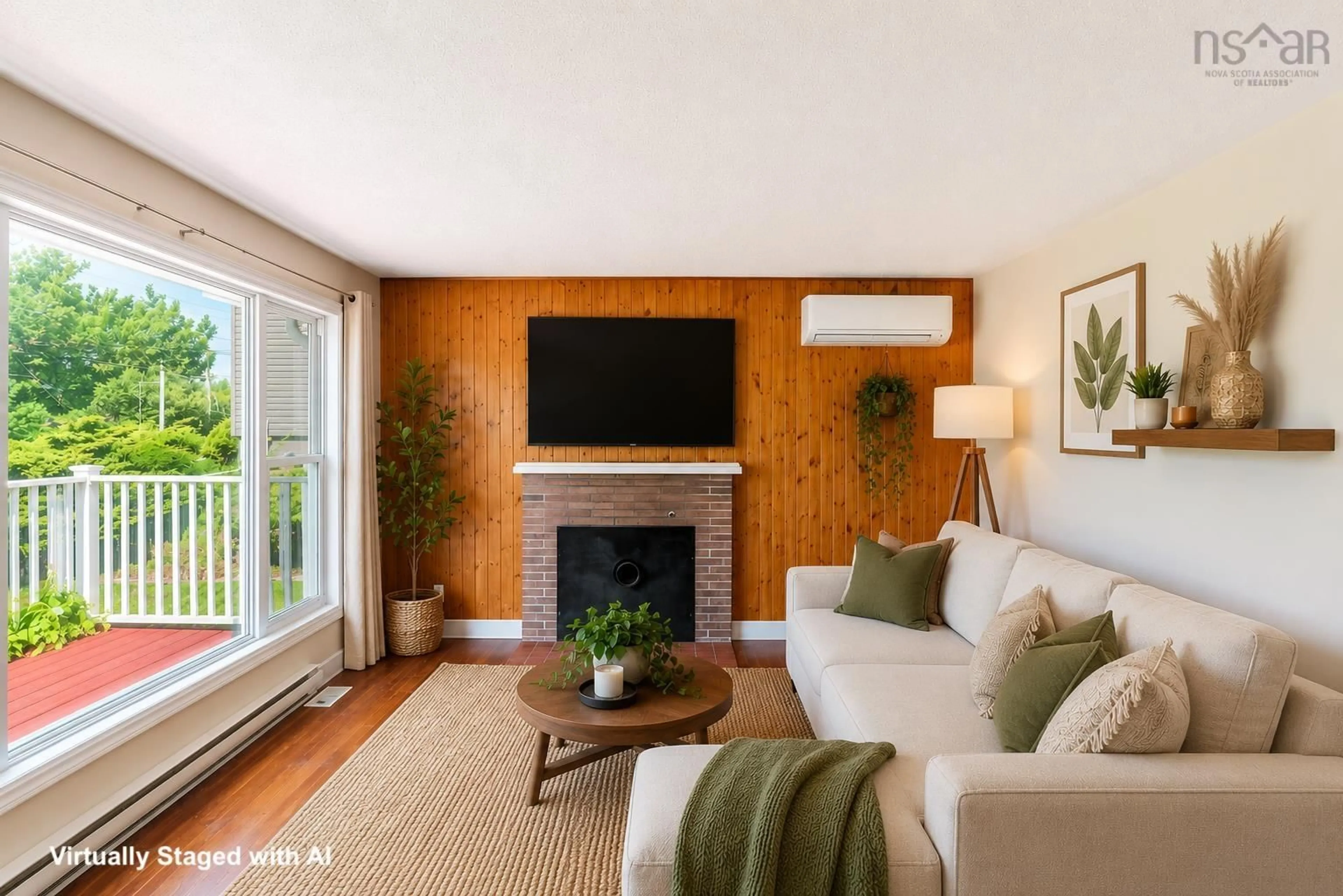 Living room with furniture, wood/laminate floor for 17 Topsail Blvd, Woodlawn Heights Nova Scotia B2W 2G5