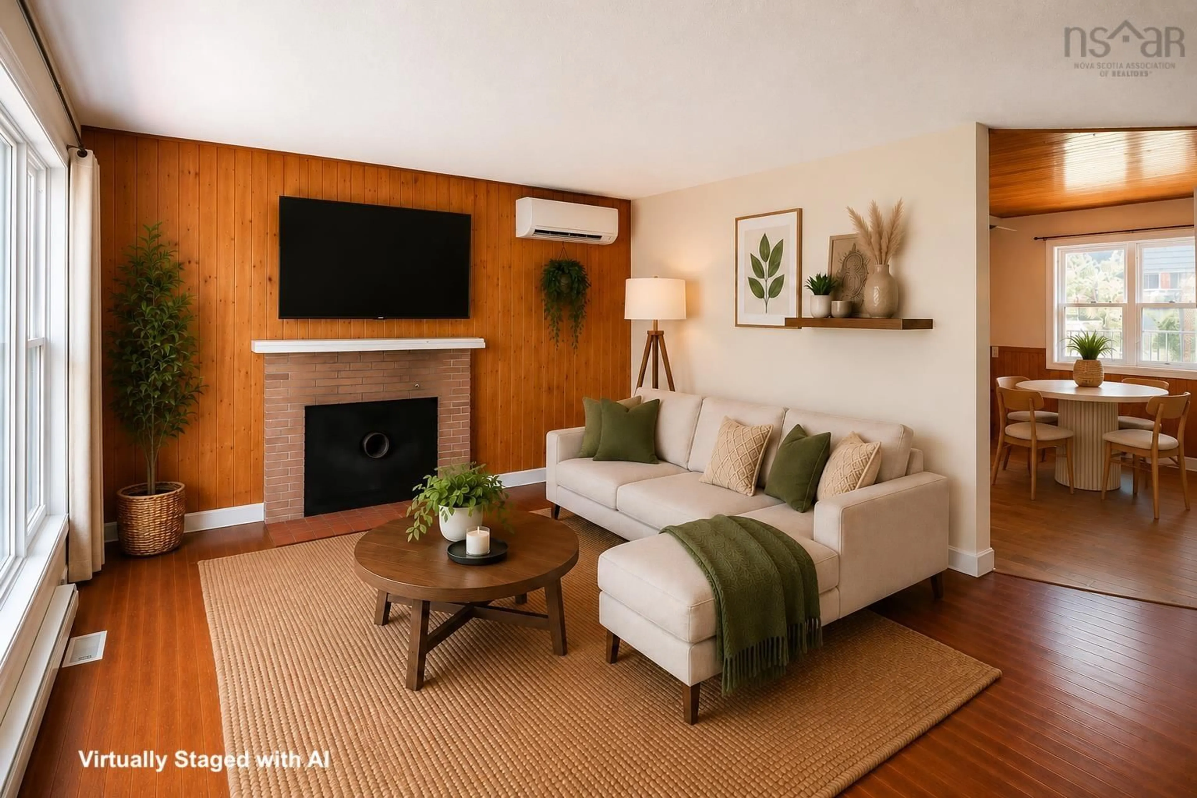 Living room with furniture, wood/laminate floor for 17 Topsail Blvd, Woodlawn Heights Nova Scotia B2W 2G5