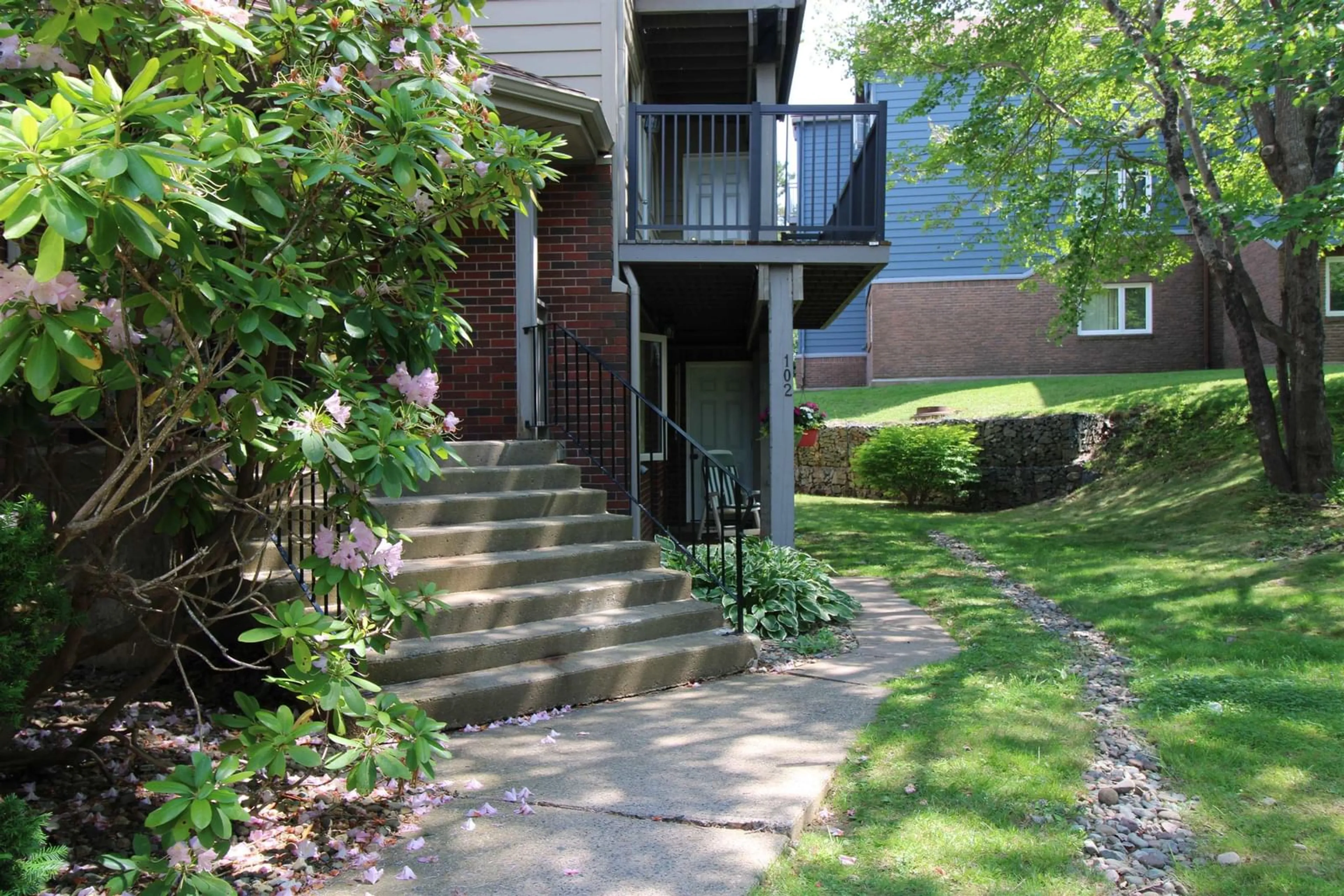 Patio, street for 63 Farnham Gate Rd #102, Halifax Nova Scotia B3M 4A7