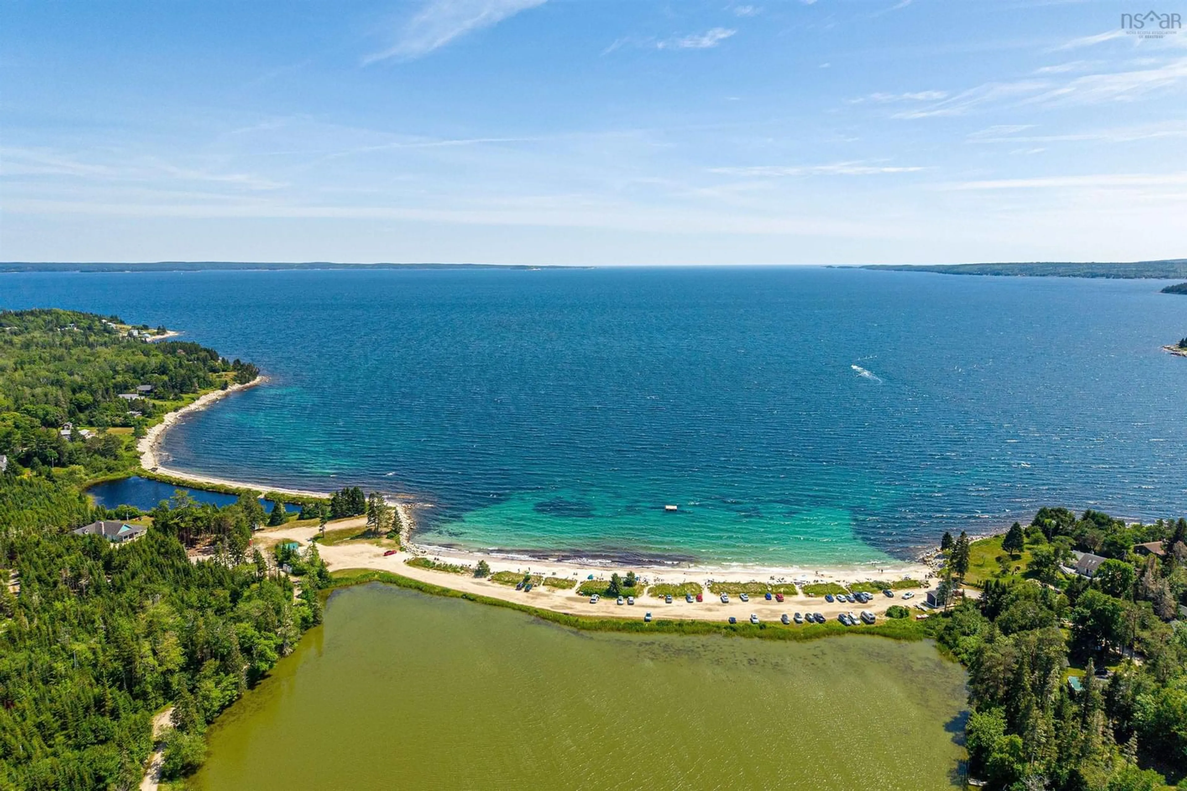 A pic from outside/outdoor area/front of a property/back of a property/a pic from drone, water/lake/river/ocean view for 63 Schwartz Rd, Hubbards Nova Scotia B0J 1T0