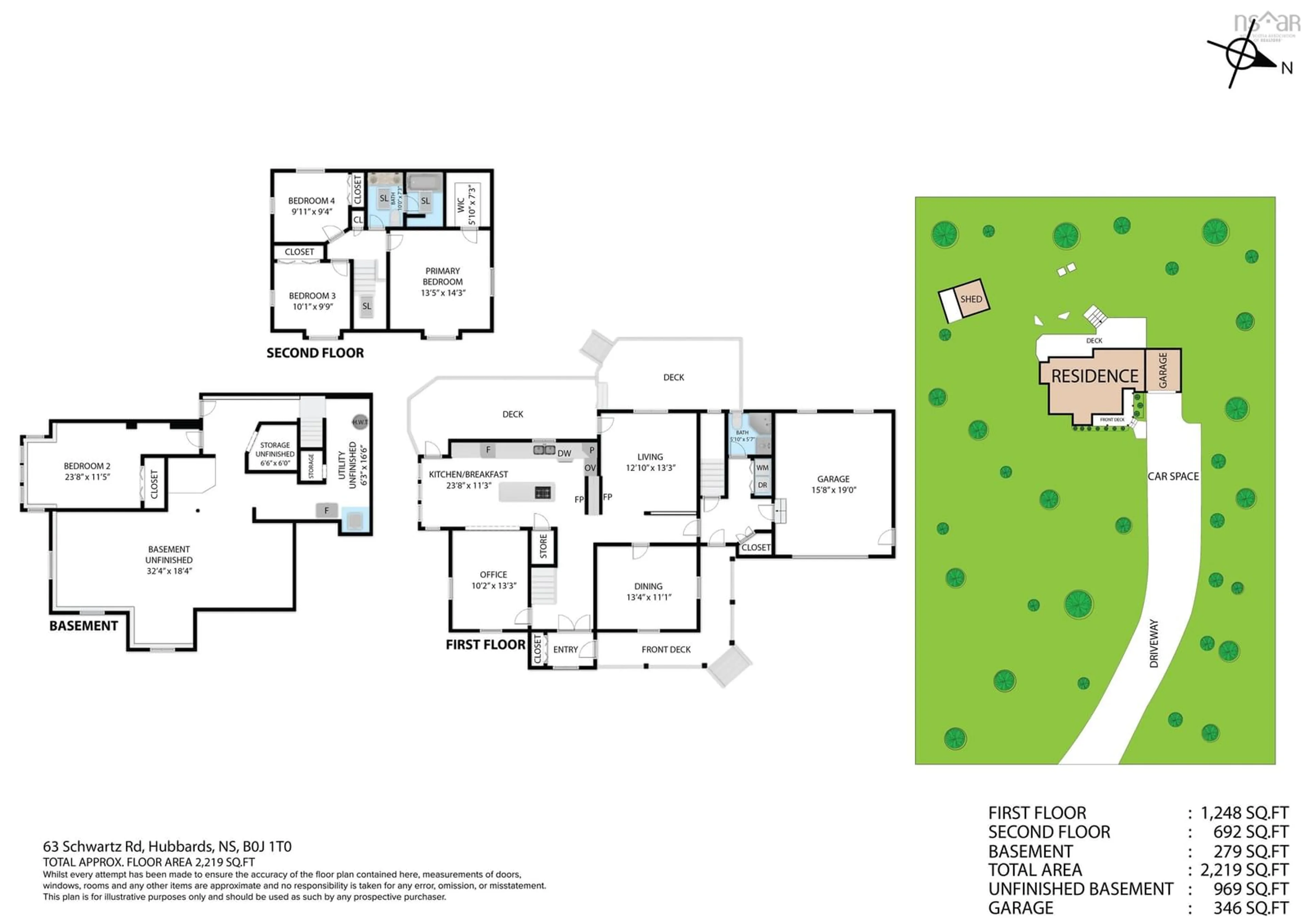 Floor plan for 63 Schwartz Rd, Hubbards Nova Scotia B0J 1T0