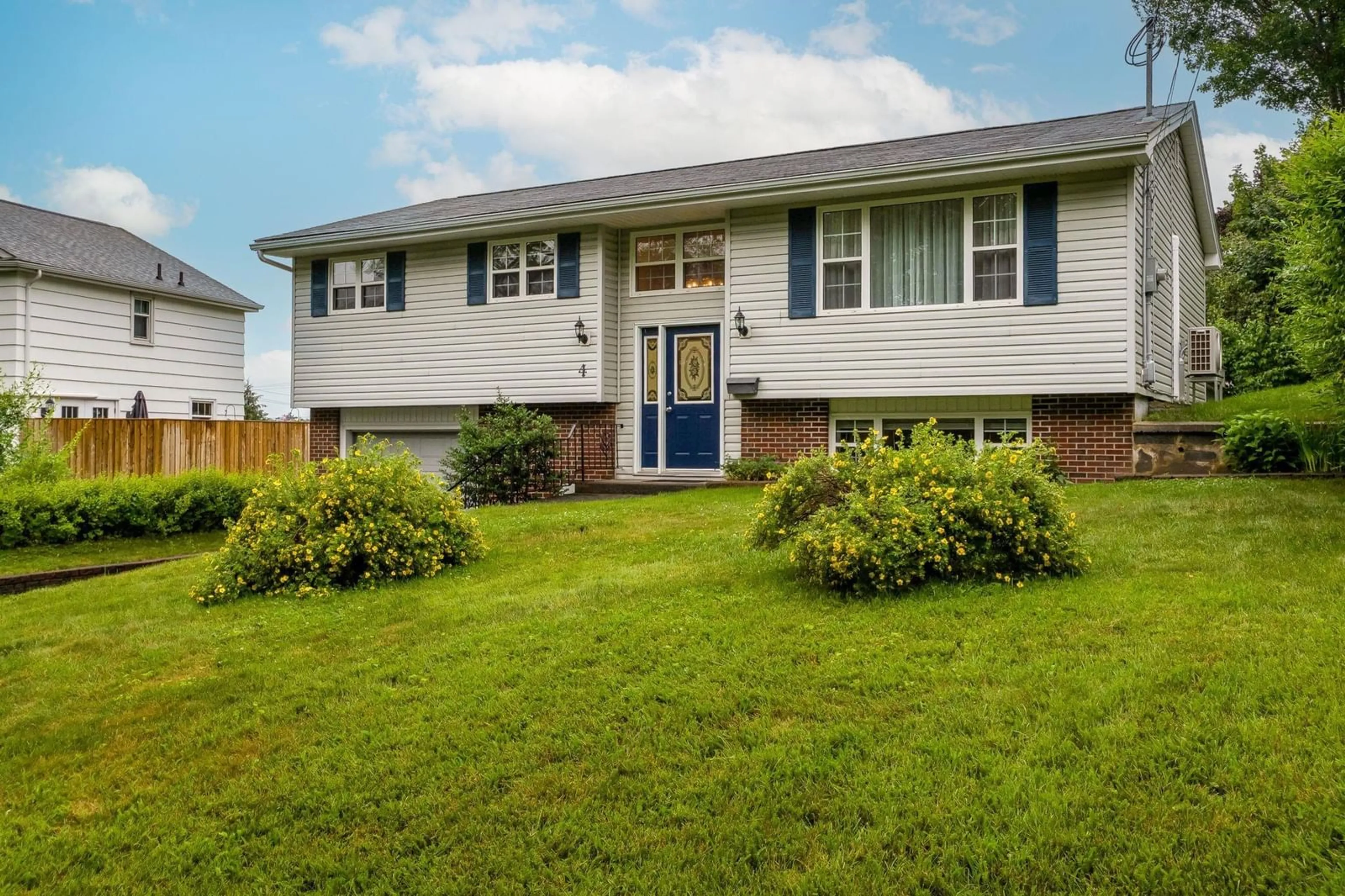 Home with vinyl exterior material, street for 4 Meadowview Dr, Bedford Nova Scotia B4A 2C3
