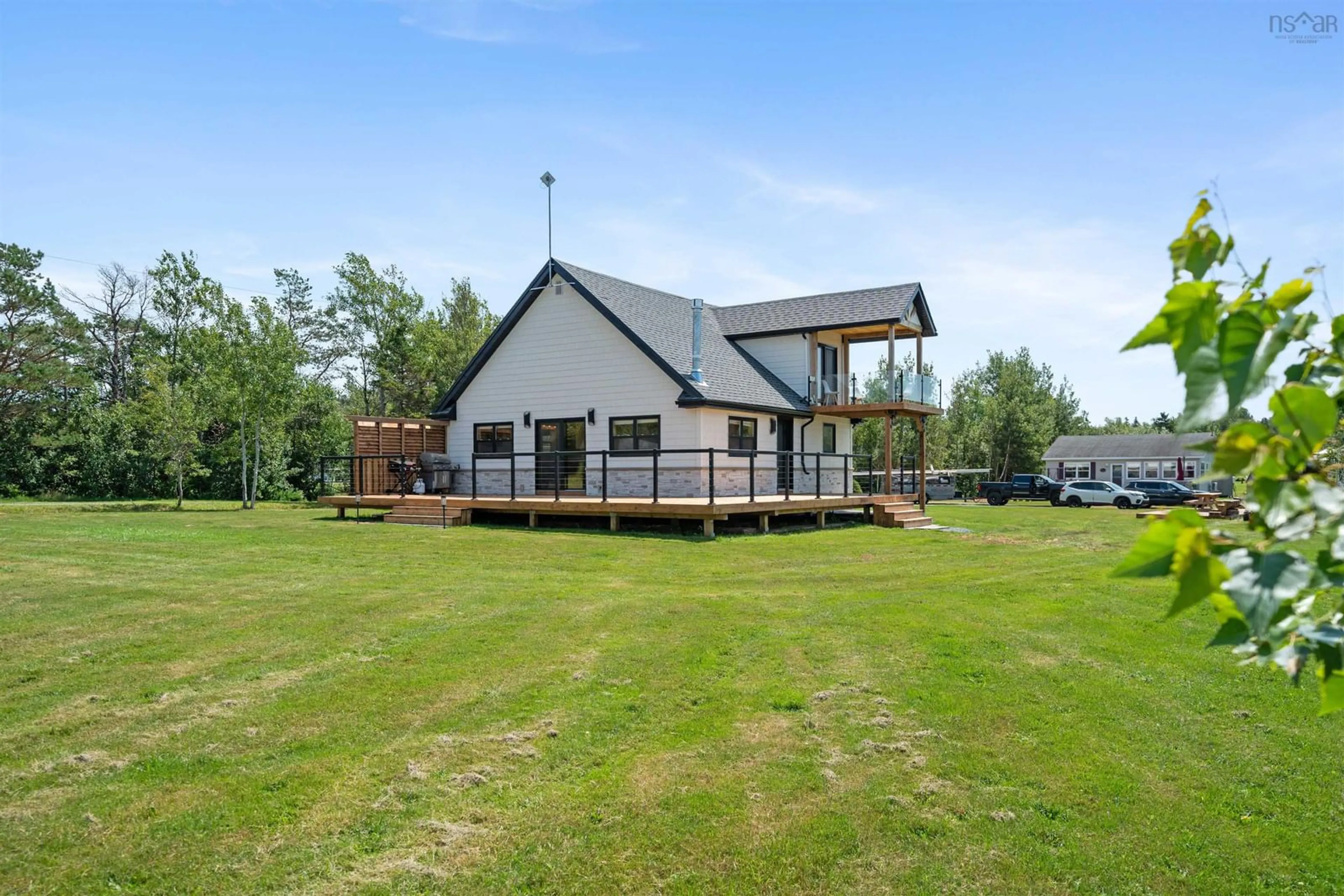 A pic from outside/outdoor area/front of a property/back of a property/a pic from drone, water/lake/river/ocean view for 37 Reid Dr, Gulf Shore Nova Scotia B0K 1L0