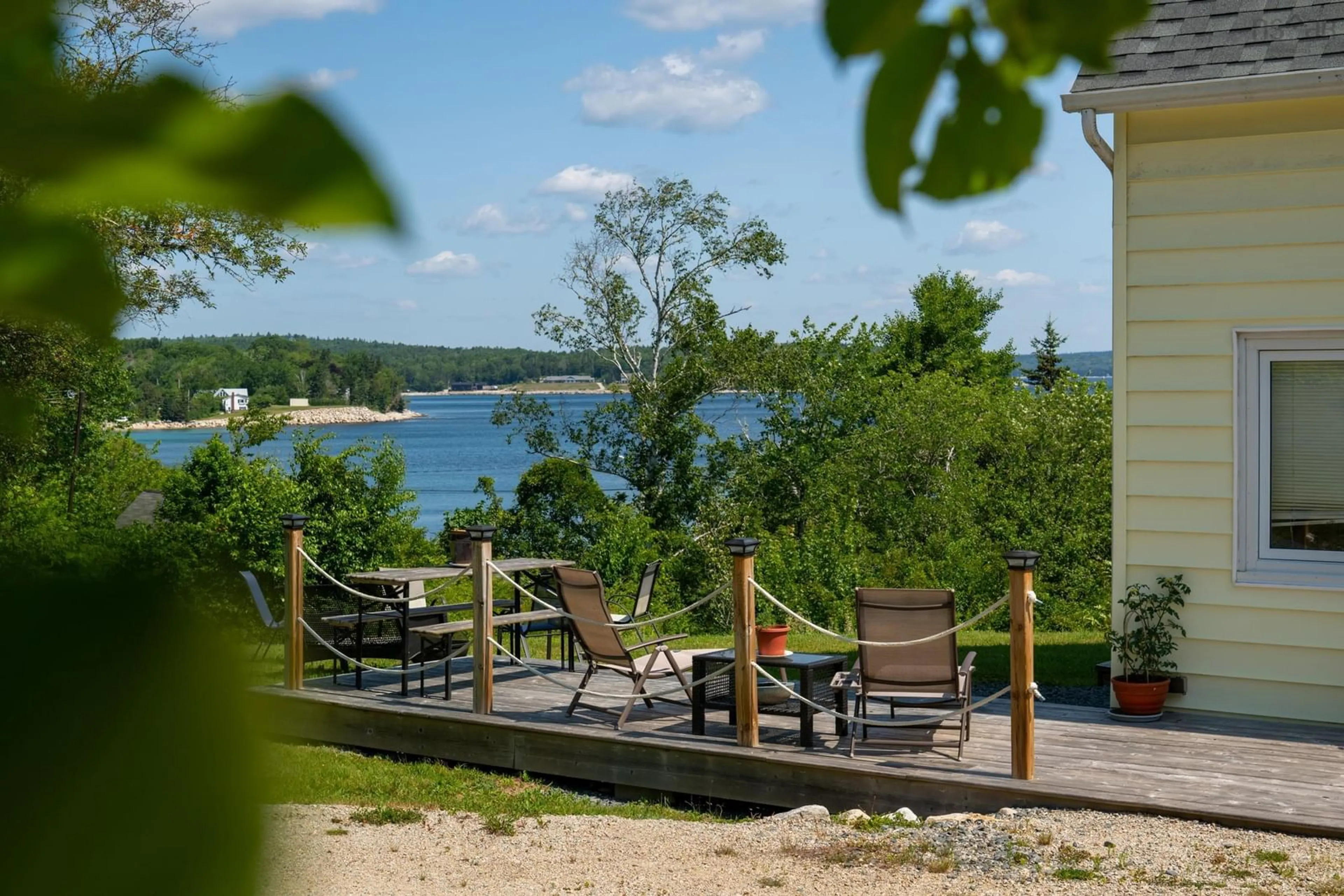 Patio, water/lake/river/ocean view for 1275 Highway 329, Mill Cove Nova Scotia B0J 1T0