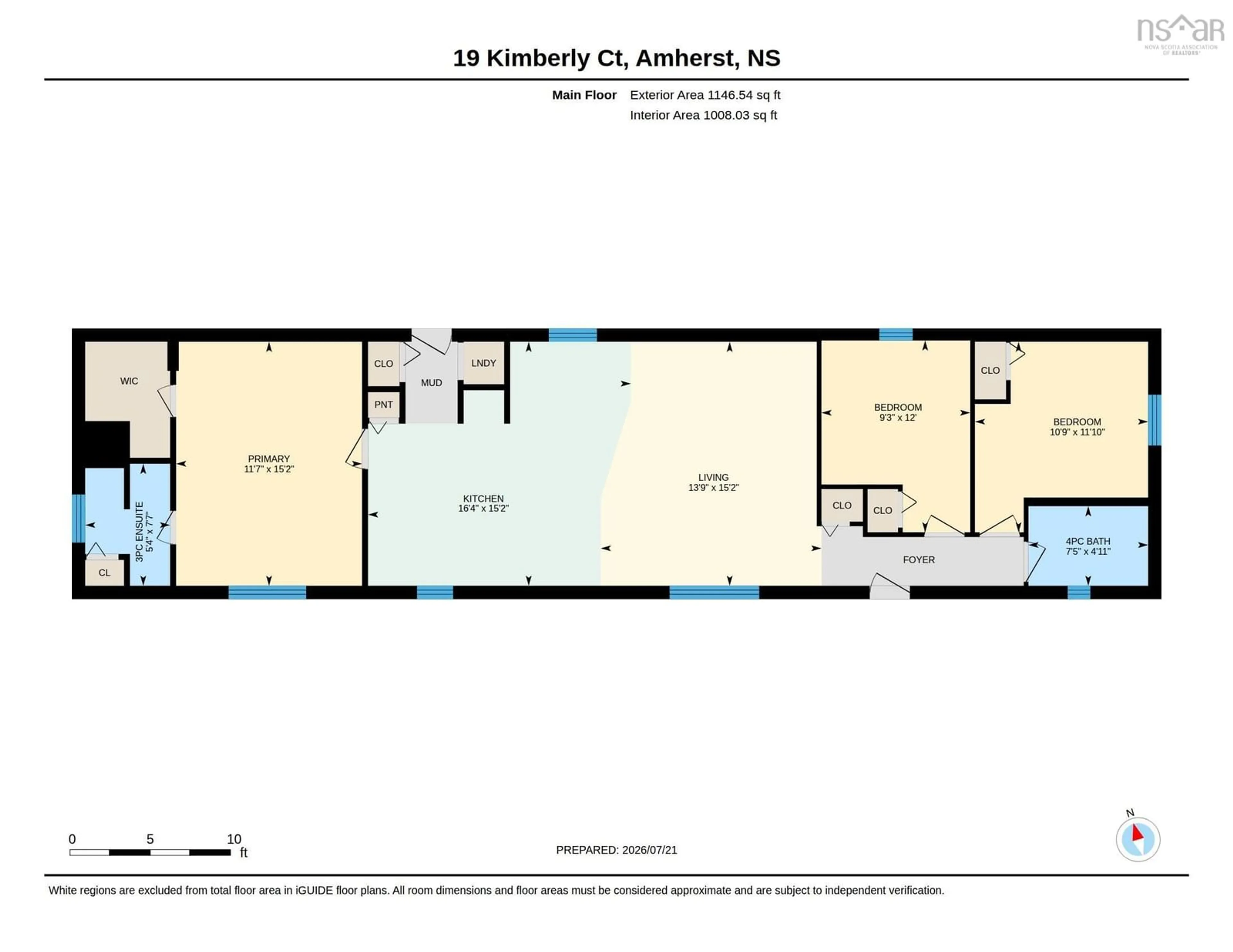 Floor plan for 19 Kimberly Crt, Amherst Nova Scotia B4H 4N7