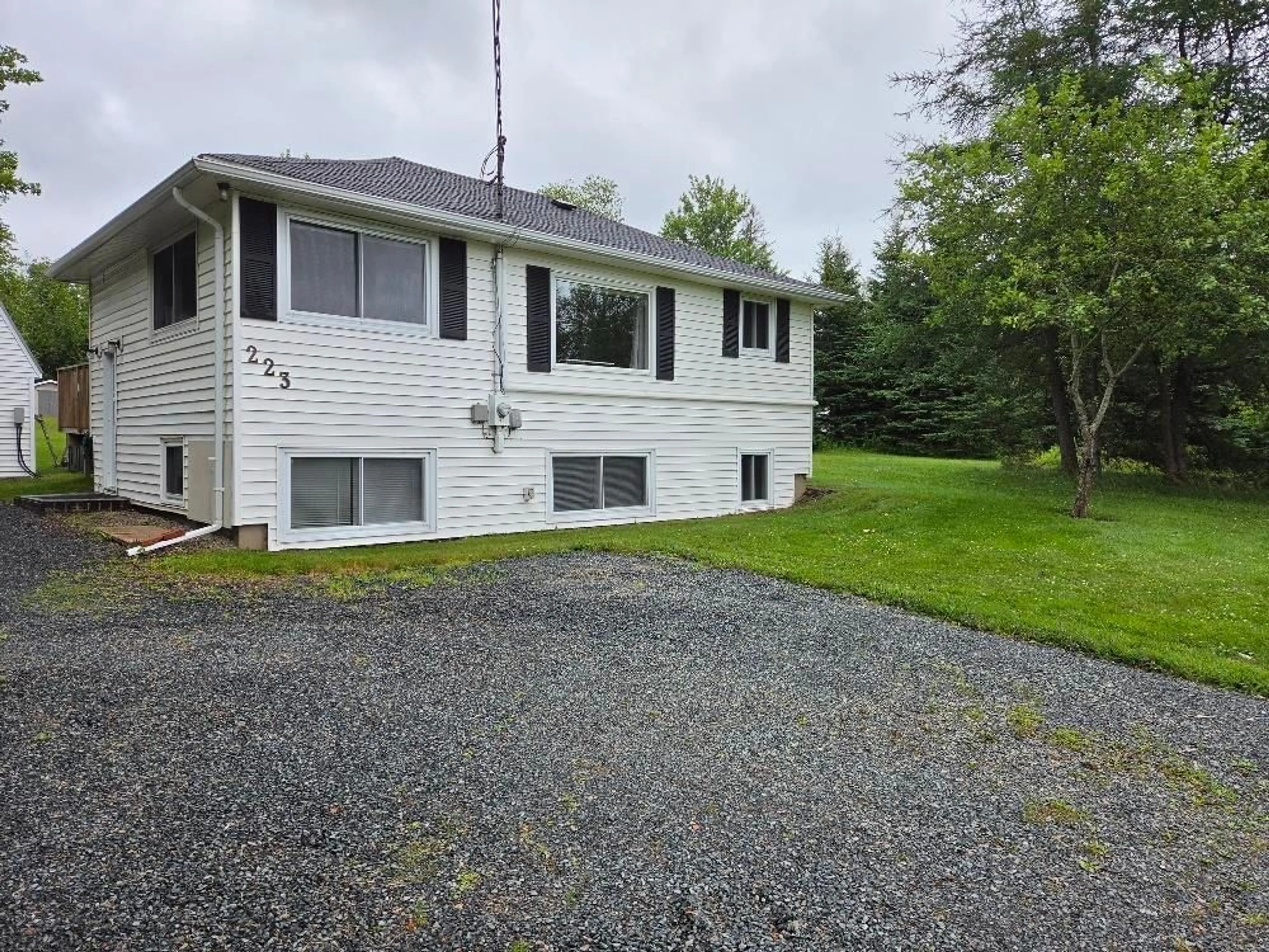 A pic from outside/outdoor area/front of a property/back of a property/a pic from drone, unknown for 223 Salmon River Rd, Valley Nova Scotia B6L 2T1
