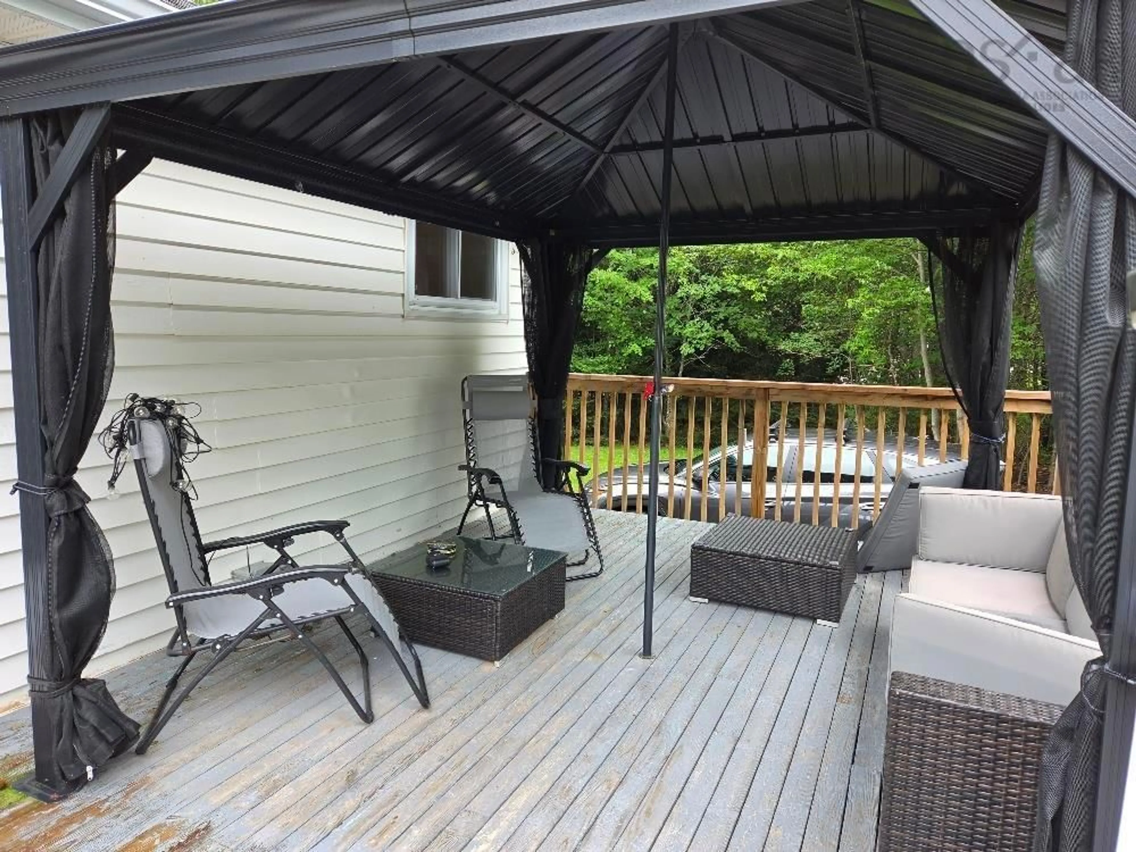 Patio, water/lake/river/ocean view for 223 Salmon River Rd, Valley Nova Scotia B6L 2T1