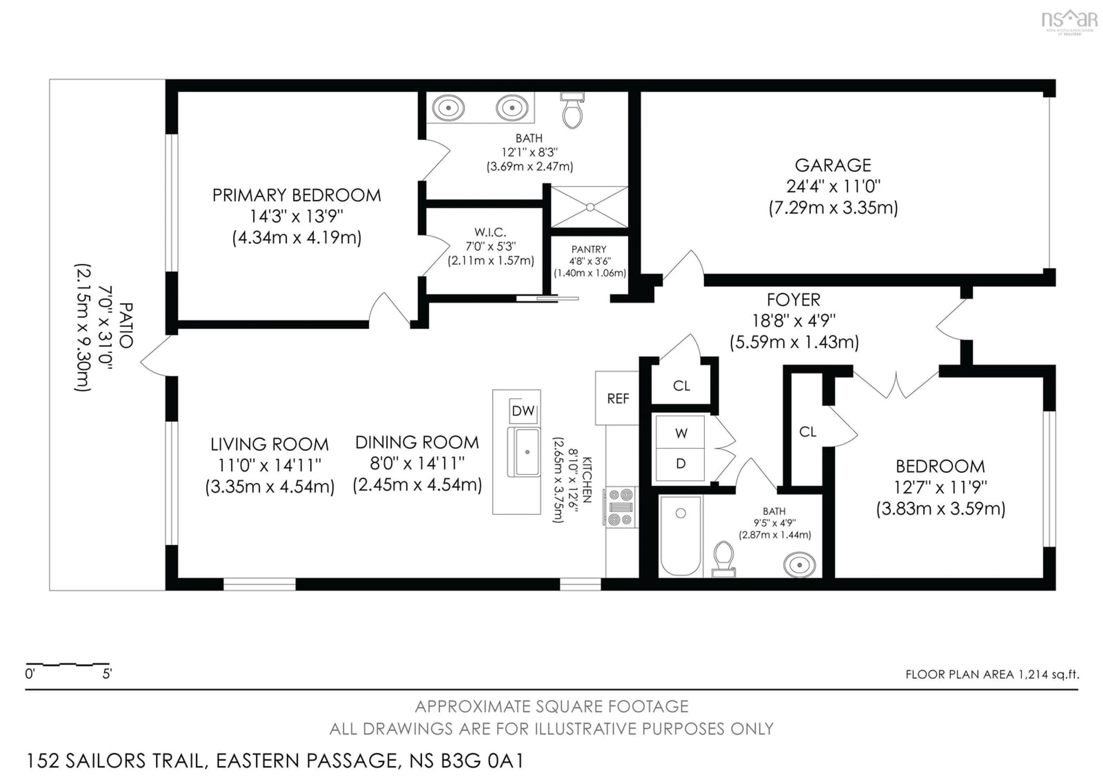 Floor plan for 152 Sailors Trail, Eastern Passage Nova Scotia B3G 0A1