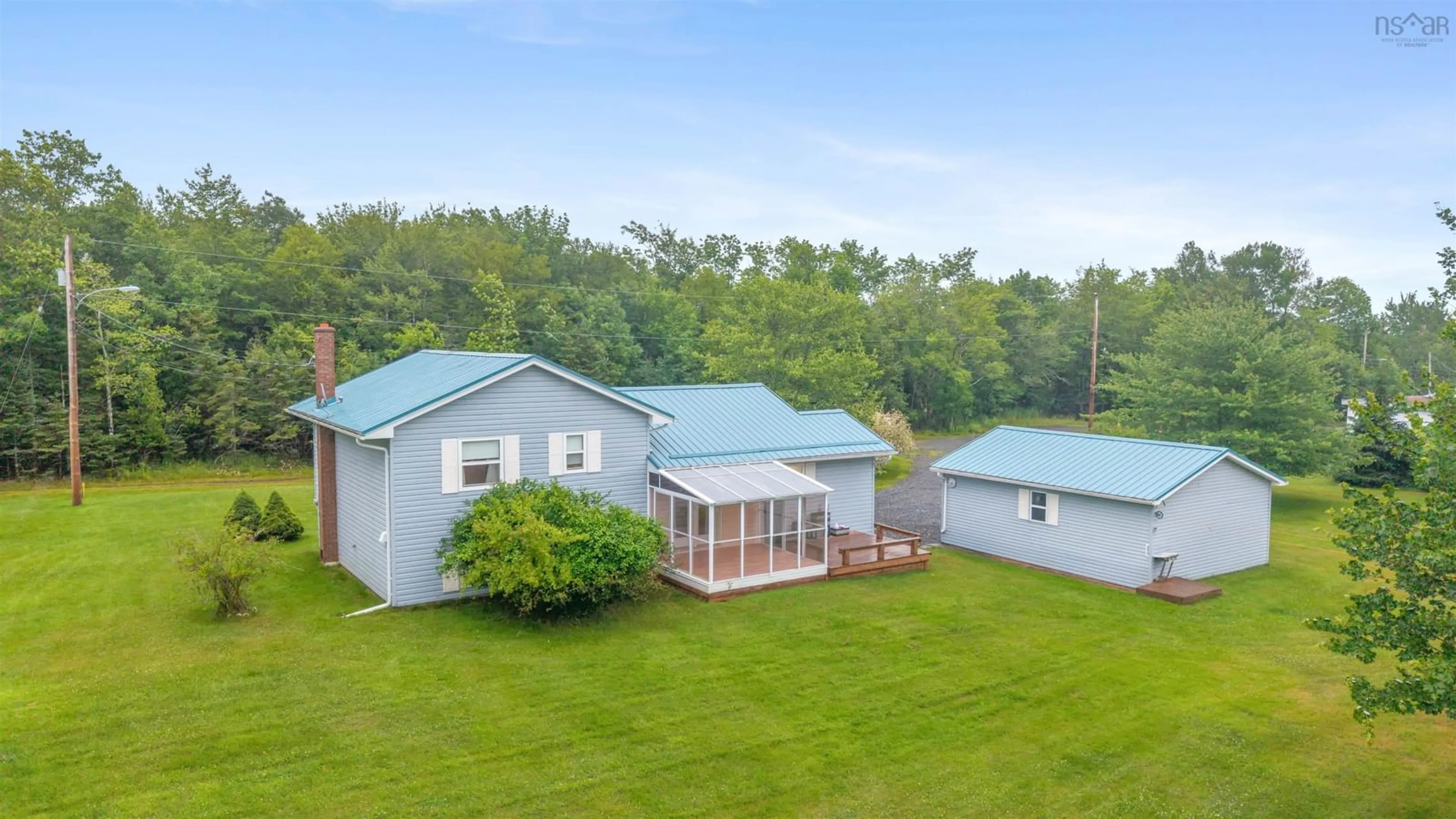 A pic from outside/outdoor area/front of a property/back of a property/a pic from drone, water/lake/river/ocean view for 99 Maple Dr, Middle Musquodoboit Nova Scotia B0N 1X0
