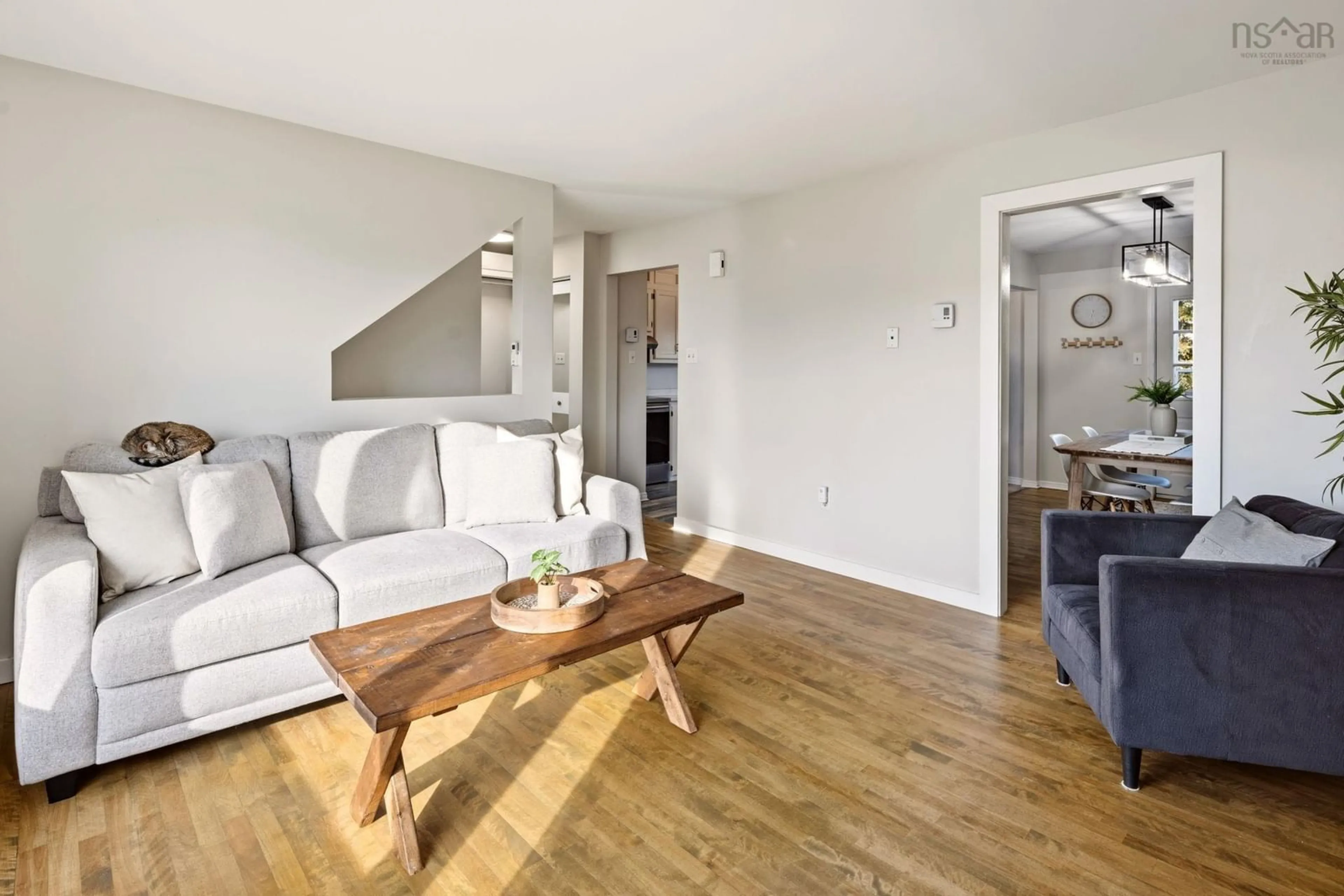 Living room with furniture, wood/laminate floor for 7 Shoreview Dr, Eastern Passage Nova Scotia B3G 1G6