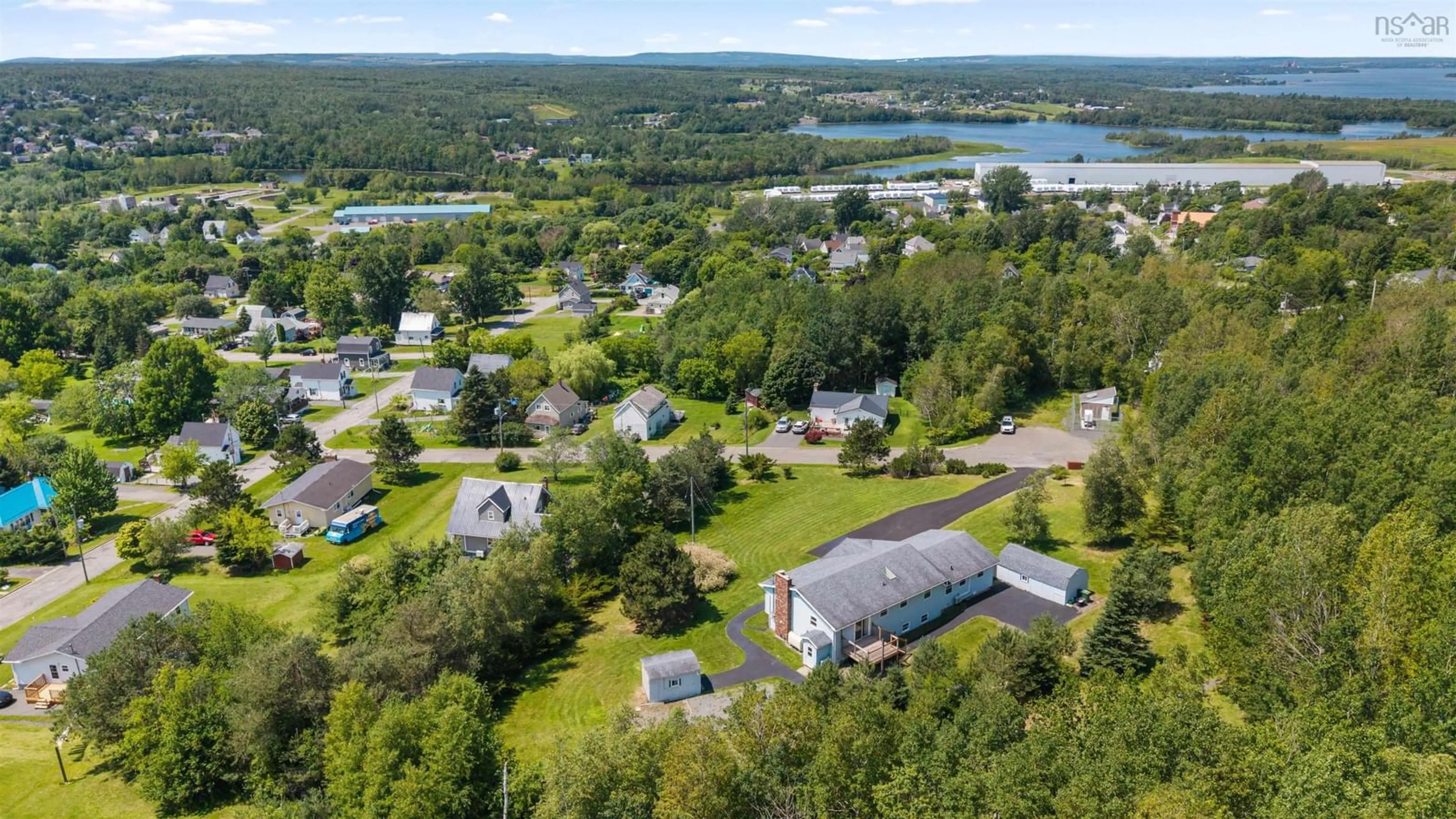A pic from outside/outdoor area/front of a property/back of a property/a pic from drone, water/lake/river/ocean view for 14 Egerton St, Trenton Nova Scotia B0K 1X0