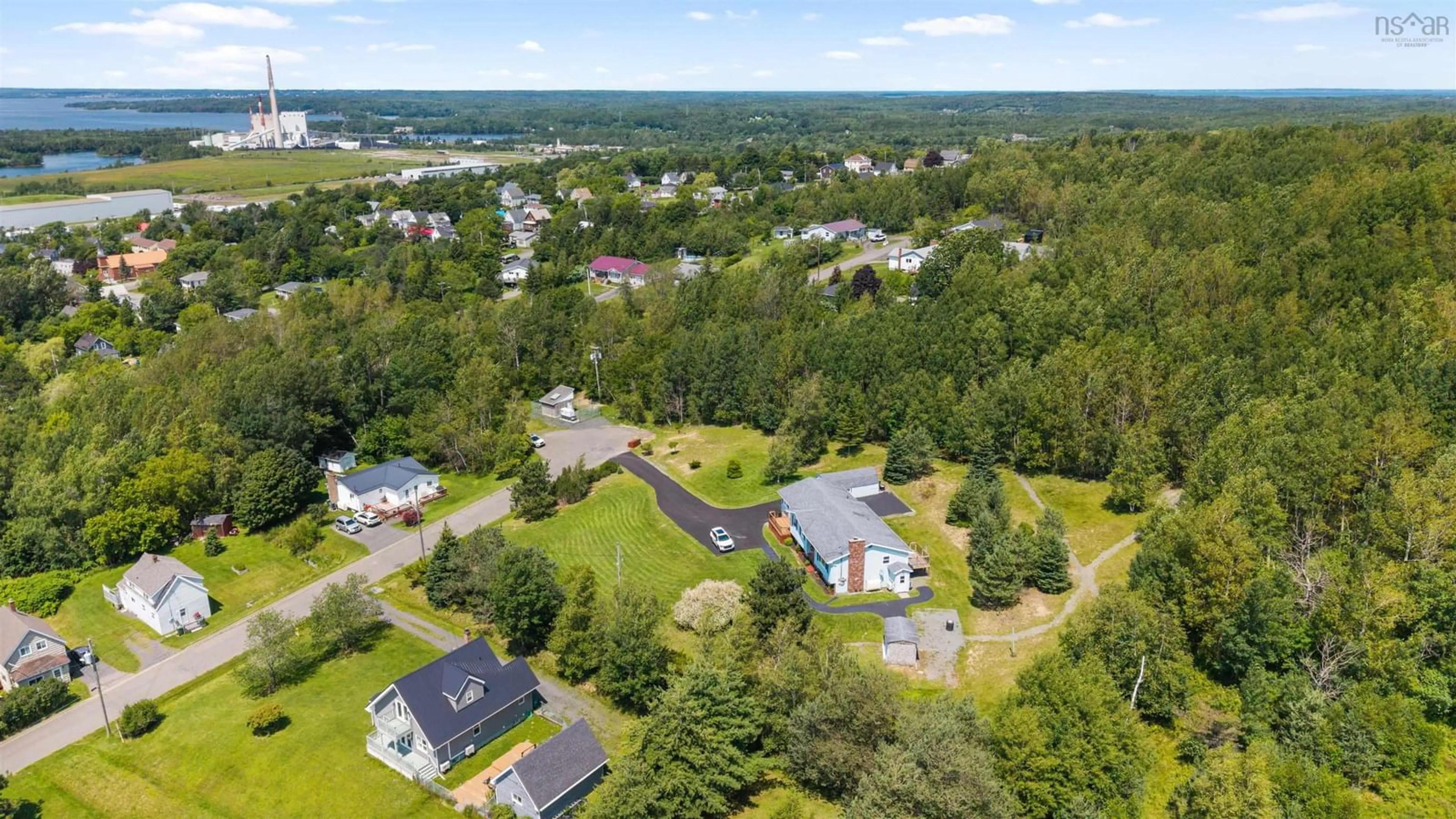 A pic from outside/outdoor area/front of a property/back of a property/a pic from drone, water/lake/river/ocean view for 14 Egerton St, Trenton Nova Scotia B0K 1X0