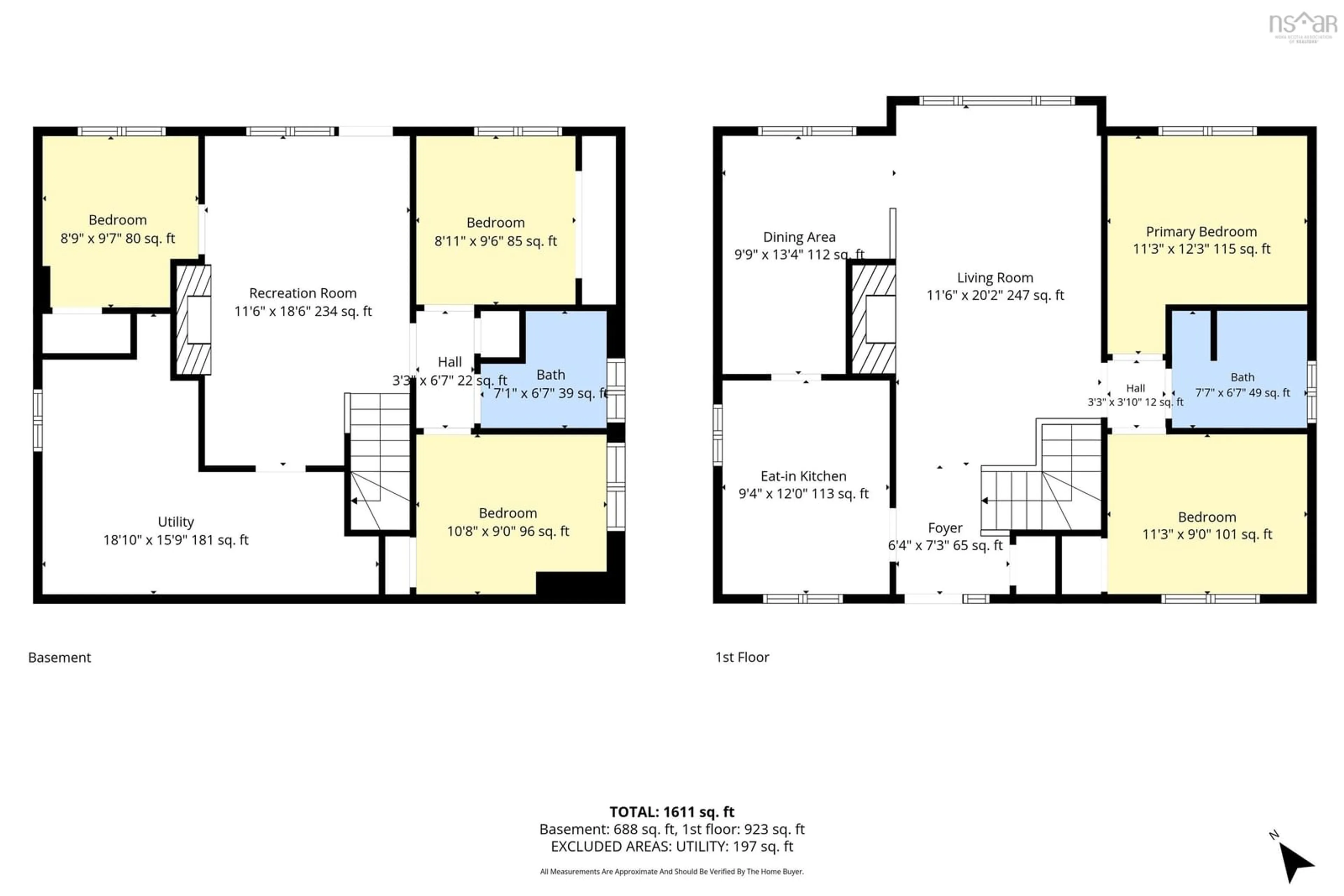Floor plan for 104 Joffre St, Dartmouth Nova Scotia B2Y 3C9