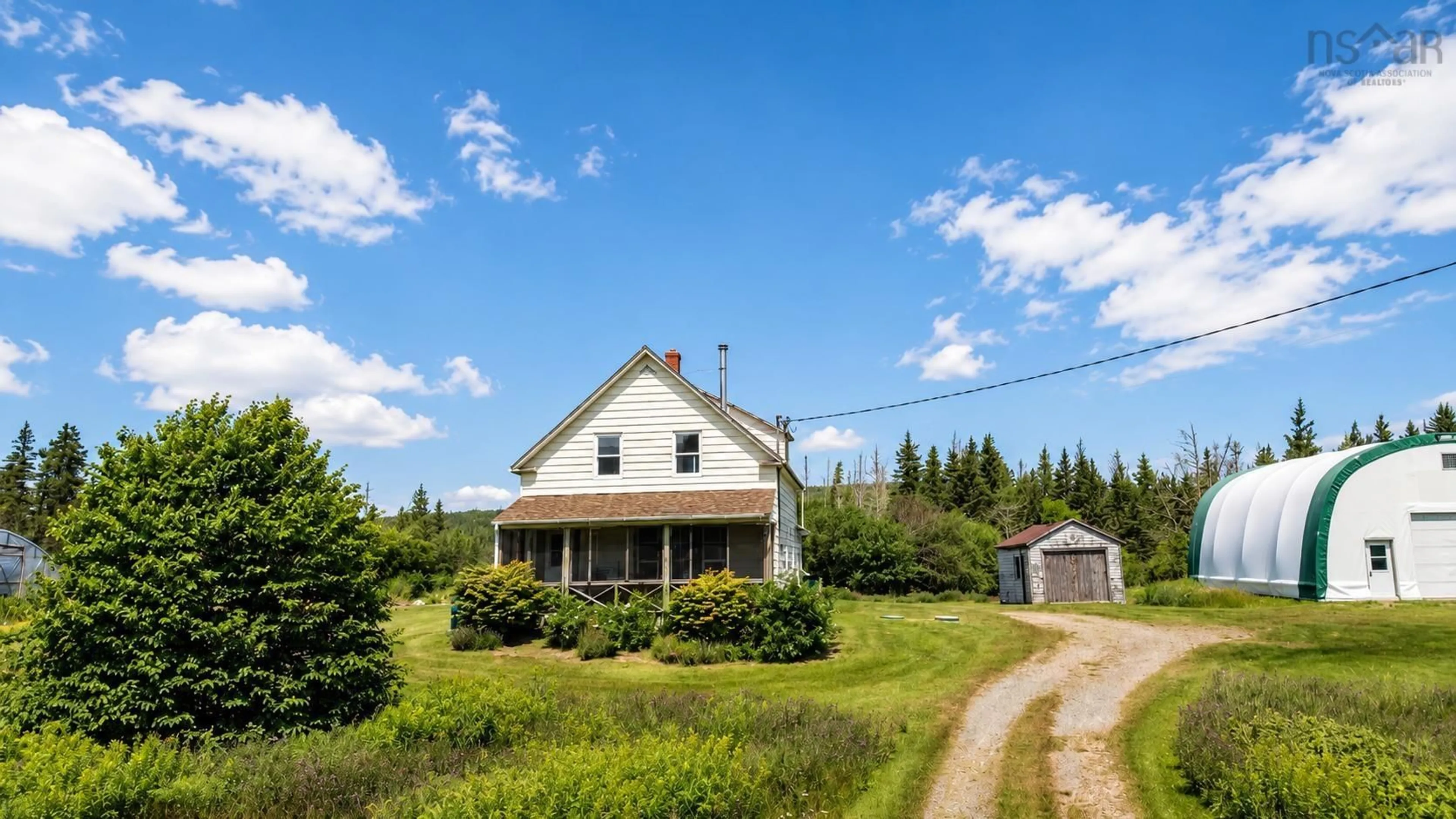 A pic from outside/outdoor area/front of a property/back of a property/a pic from drone, building for 2606 Highway 252, Nevada Valley Nova Scotia B0E 3M0
