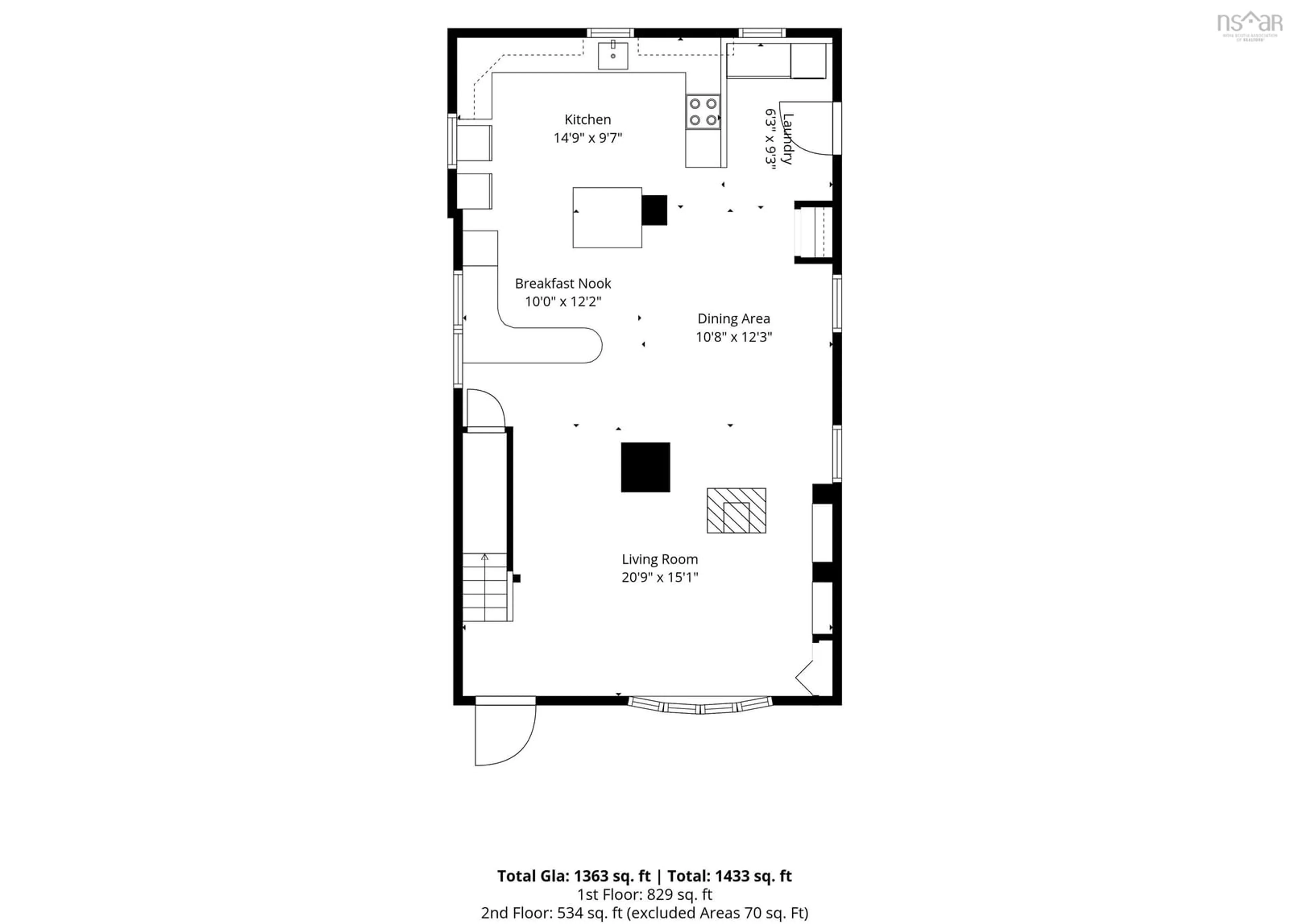 Floor plan for 2606 Highway 252, Nevada Valley Nova Scotia B0E 3M0