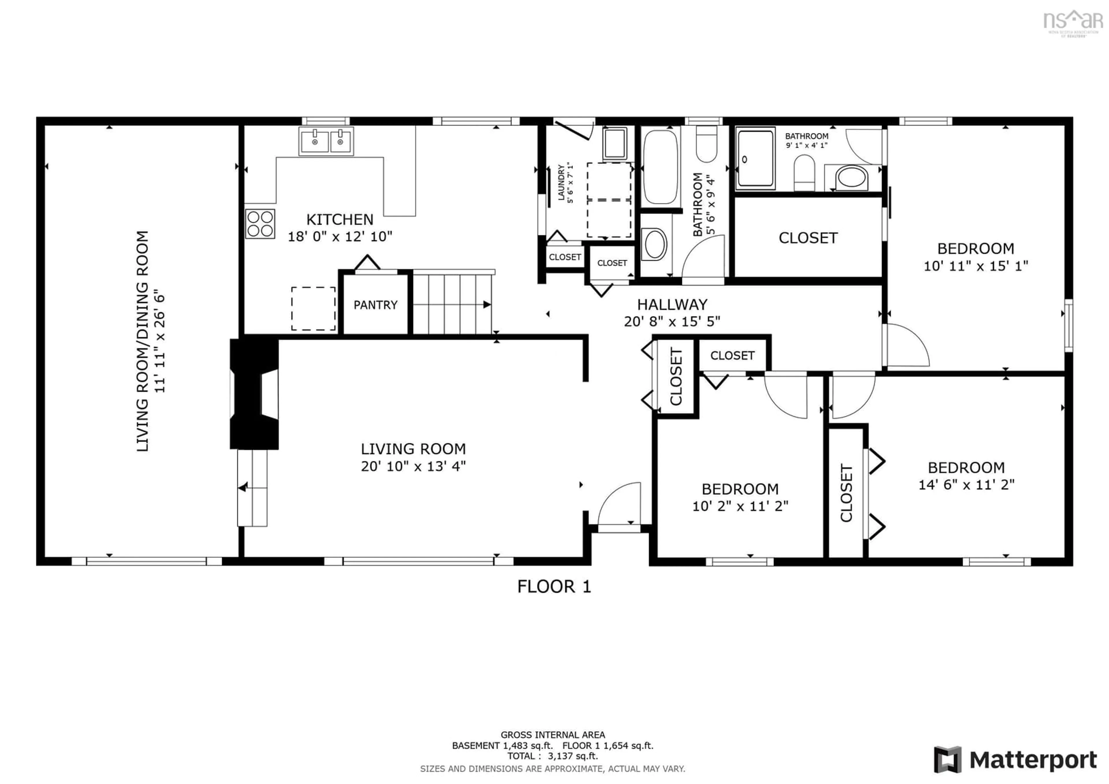 Floor plan for 77 Fletcher Dr, Fall River Nova Scotia B2T 1J2