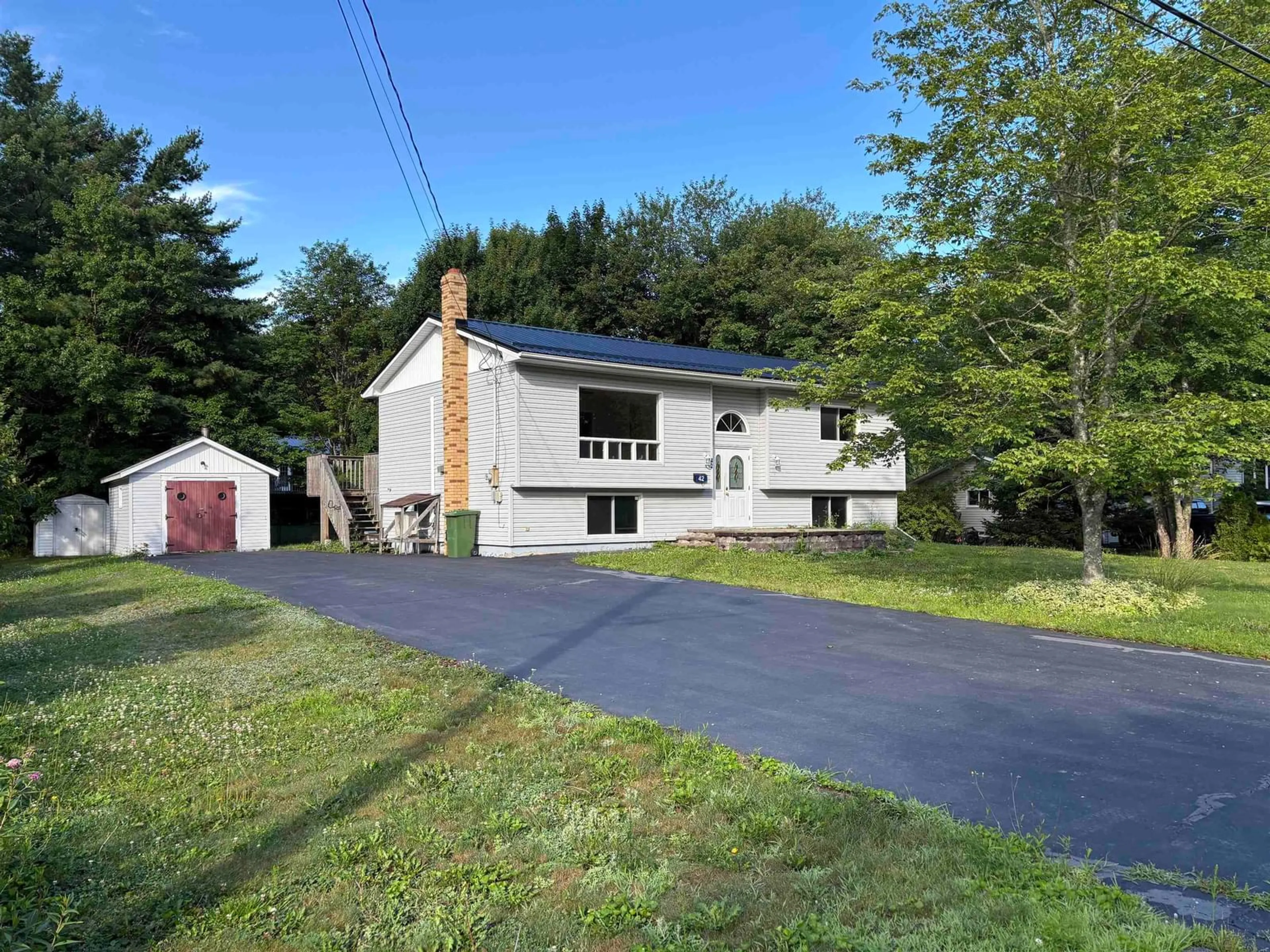 A pic from outside/outdoor area/front of a property/back of a property/a pic from drone, street for 42 Alpine Dr, Bridgewater Nova Scotia B4V 3A7