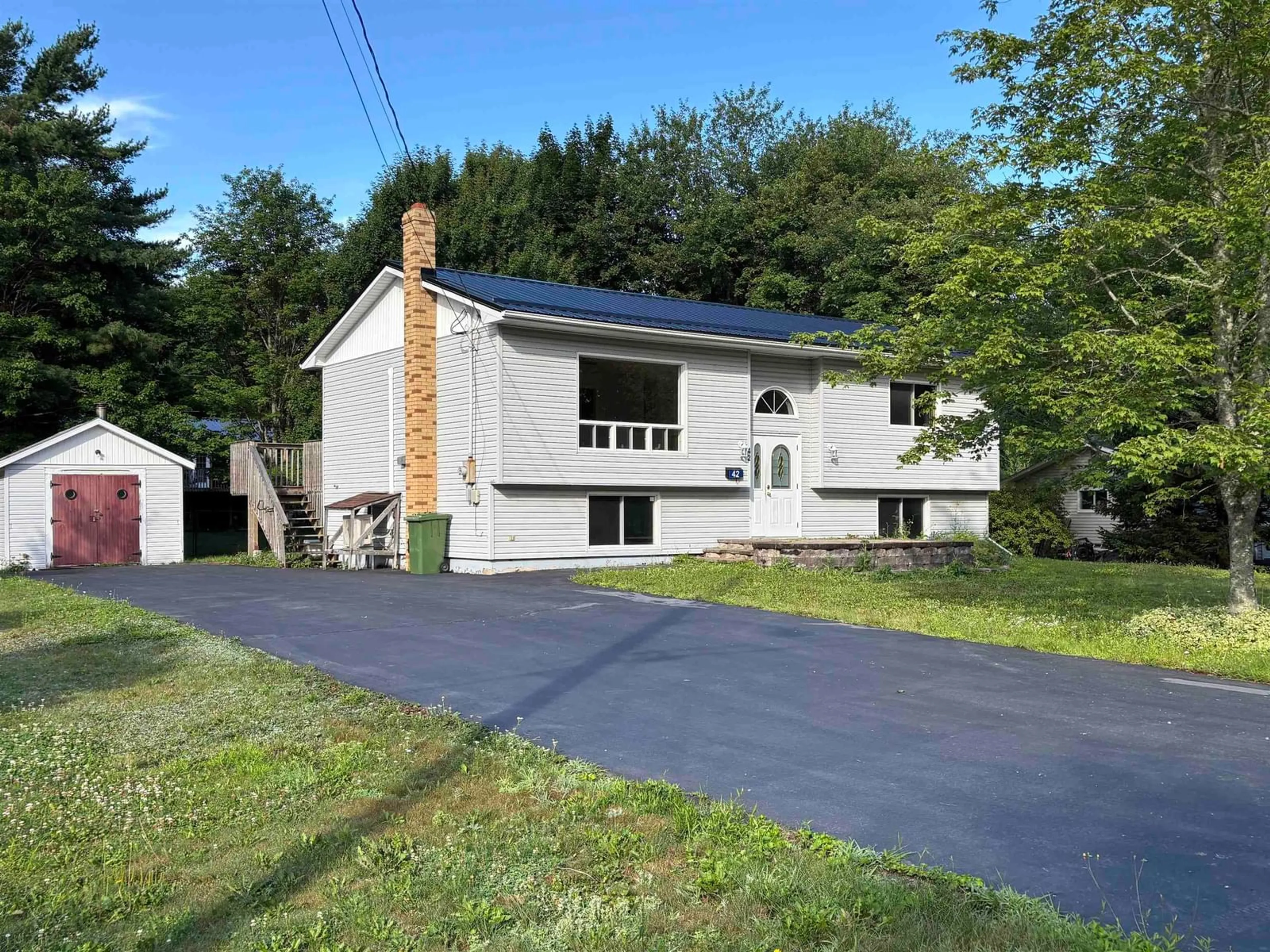 Home with vinyl exterior material, street for 42 Alpine Dr, Bridgewater Nova Scotia B4V 3A7