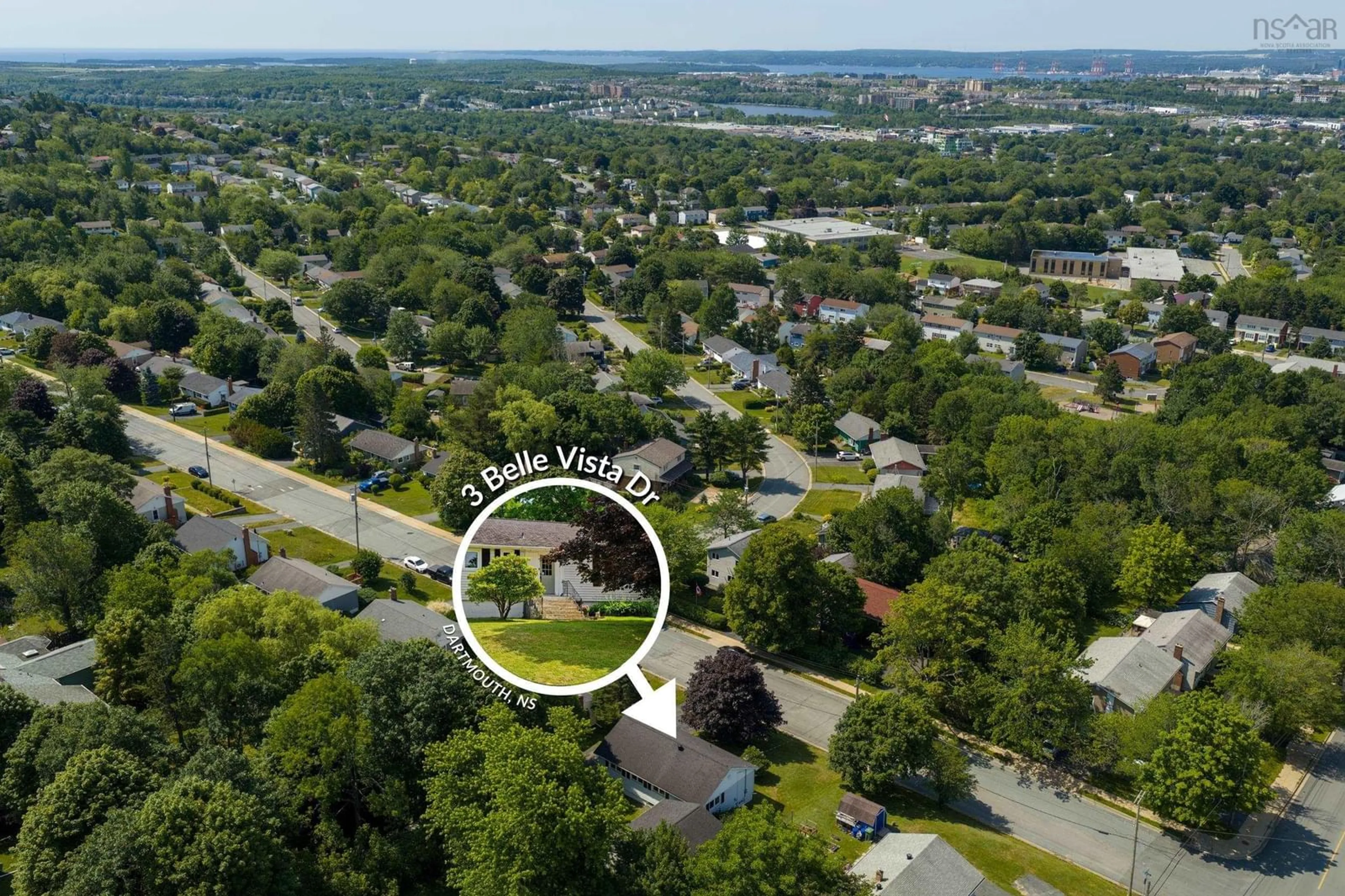 A pic from outside/outdoor area/front of a property/back of a property/a pic from drone, unknown for 3 Belle Vista Dr, Dartmouth Nova Scotia B2W 2X1