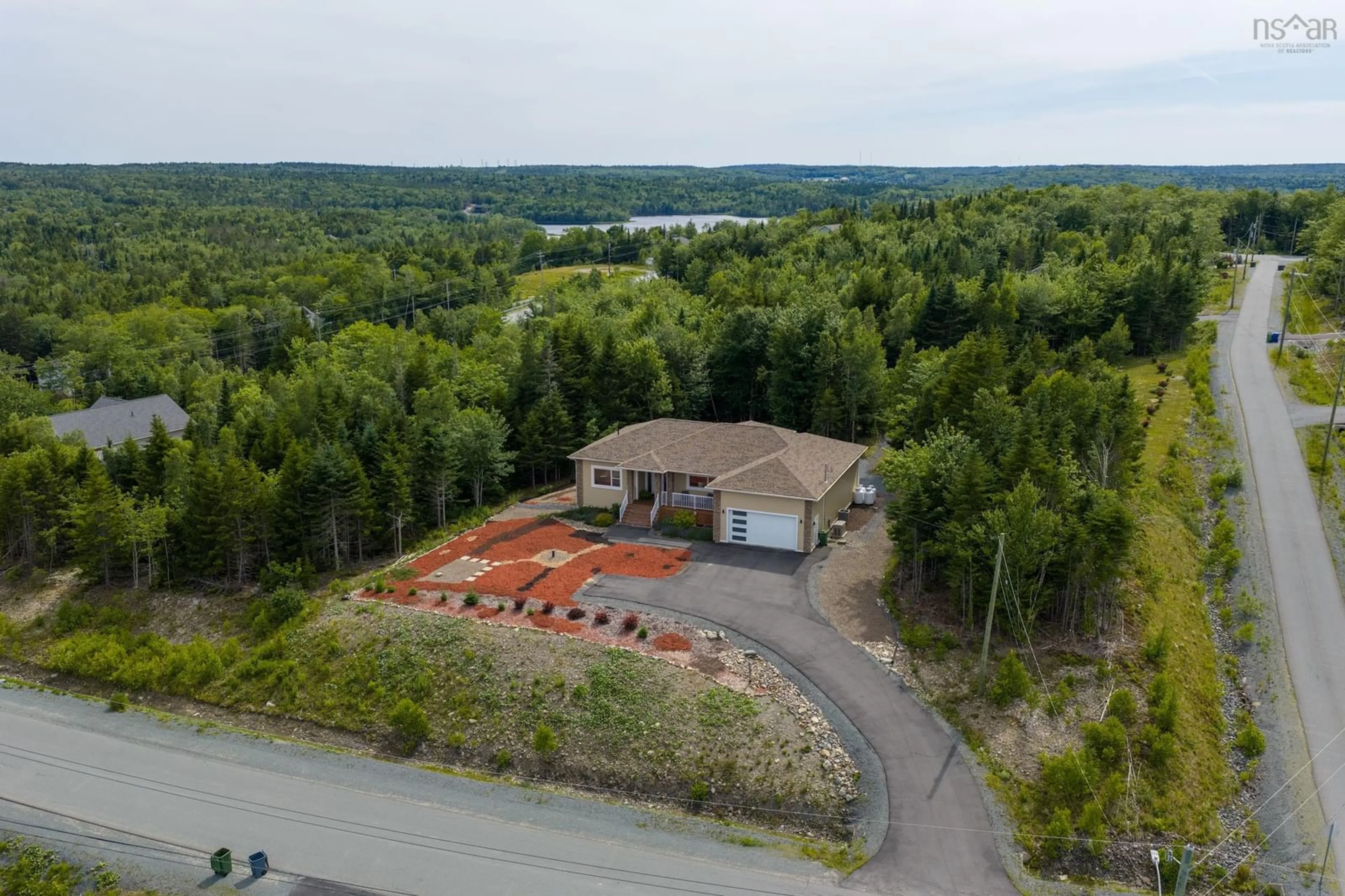 A pic from outside/outdoor area/front of a property/back of a property/a pic from drone, unknown for 156 Magenta Dr, Middle Sackville Nova Scotia B4E 0M7