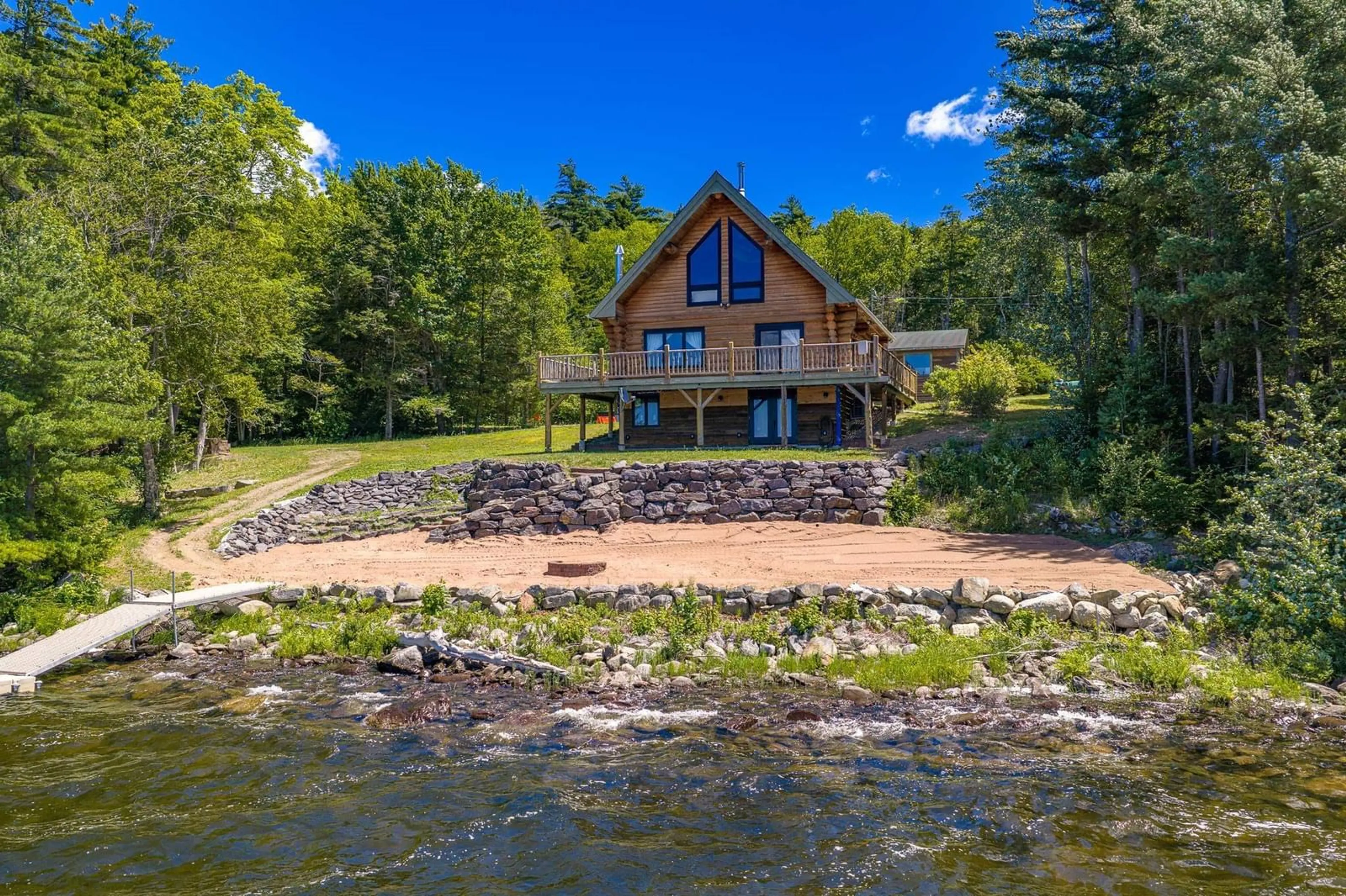 A pic from outside/outdoor area/front of a property/back of a property/a pic from drone, water/lake/river/ocean view for 48 Eco Lane, Hebbs Cross Nova Scotia B4V 0X1