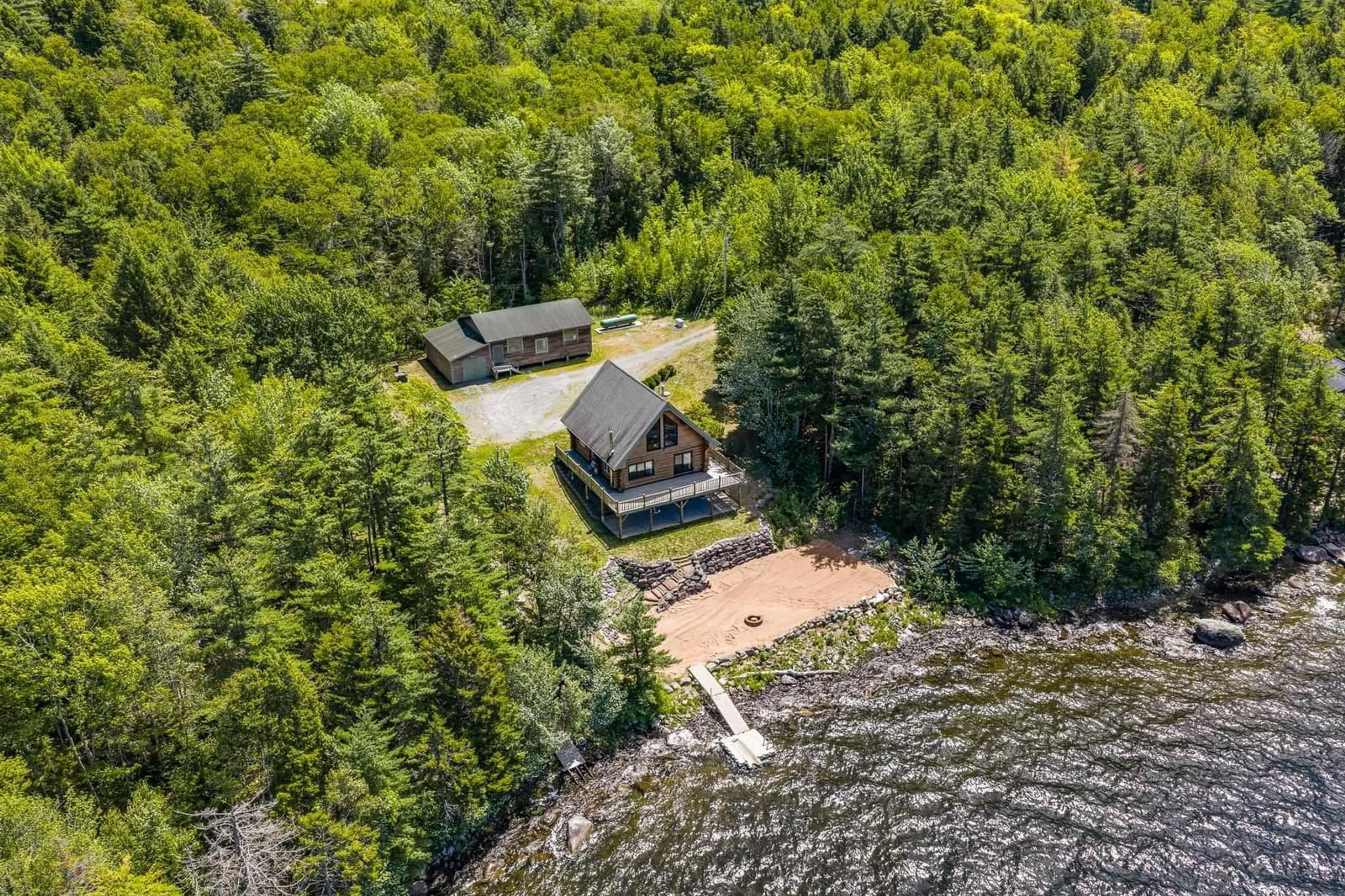 A pic from outside/outdoor area/front of a property/back of a property/a pic from drone, water/lake/river/ocean view for 48 Eco Lane, Hebbs Cross Nova Scotia B4V 0X1