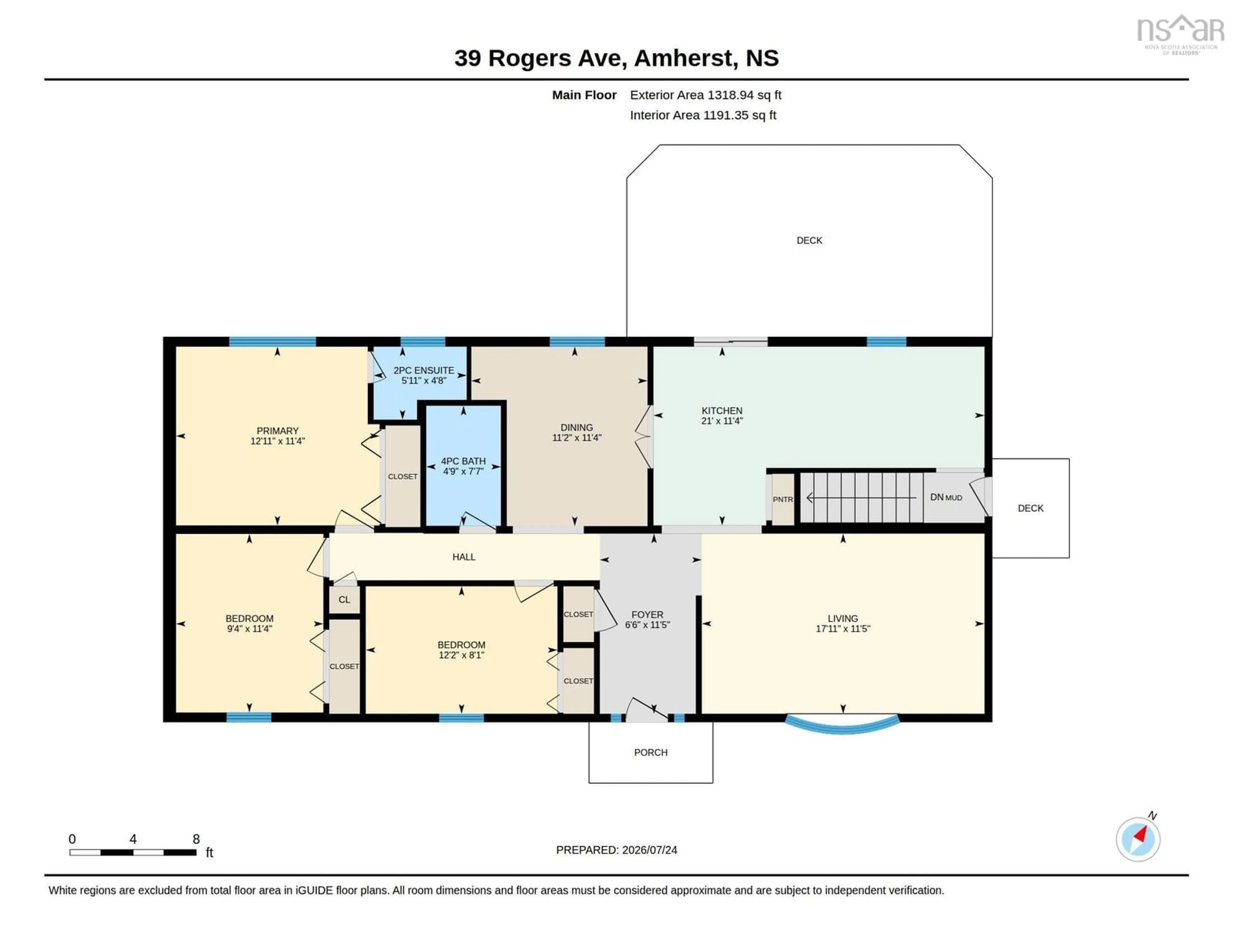 Floor plan for 39 Rogers Ave, Amherst Nova Scotia B4H 2J7