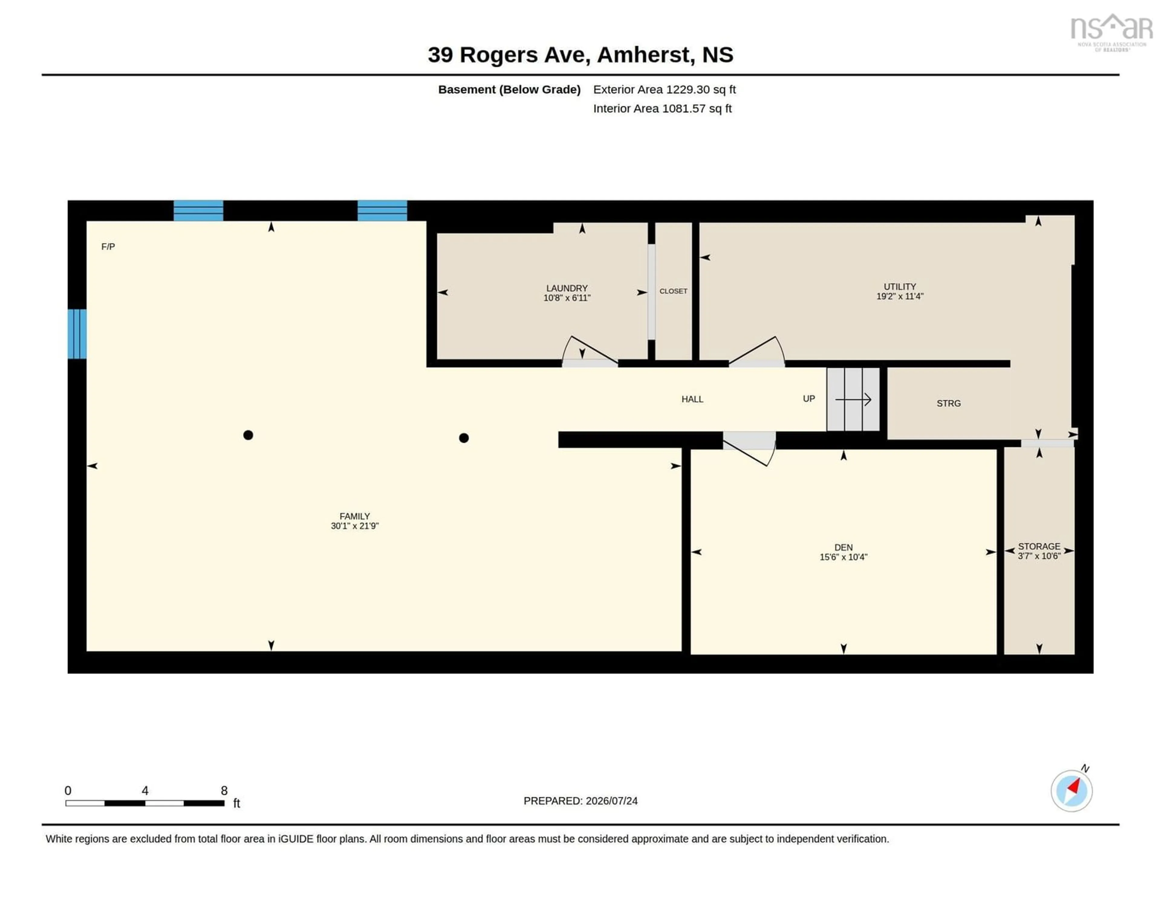 Floor plan for 39 Rogers Ave, Amherst Nova Scotia B4H 2J7