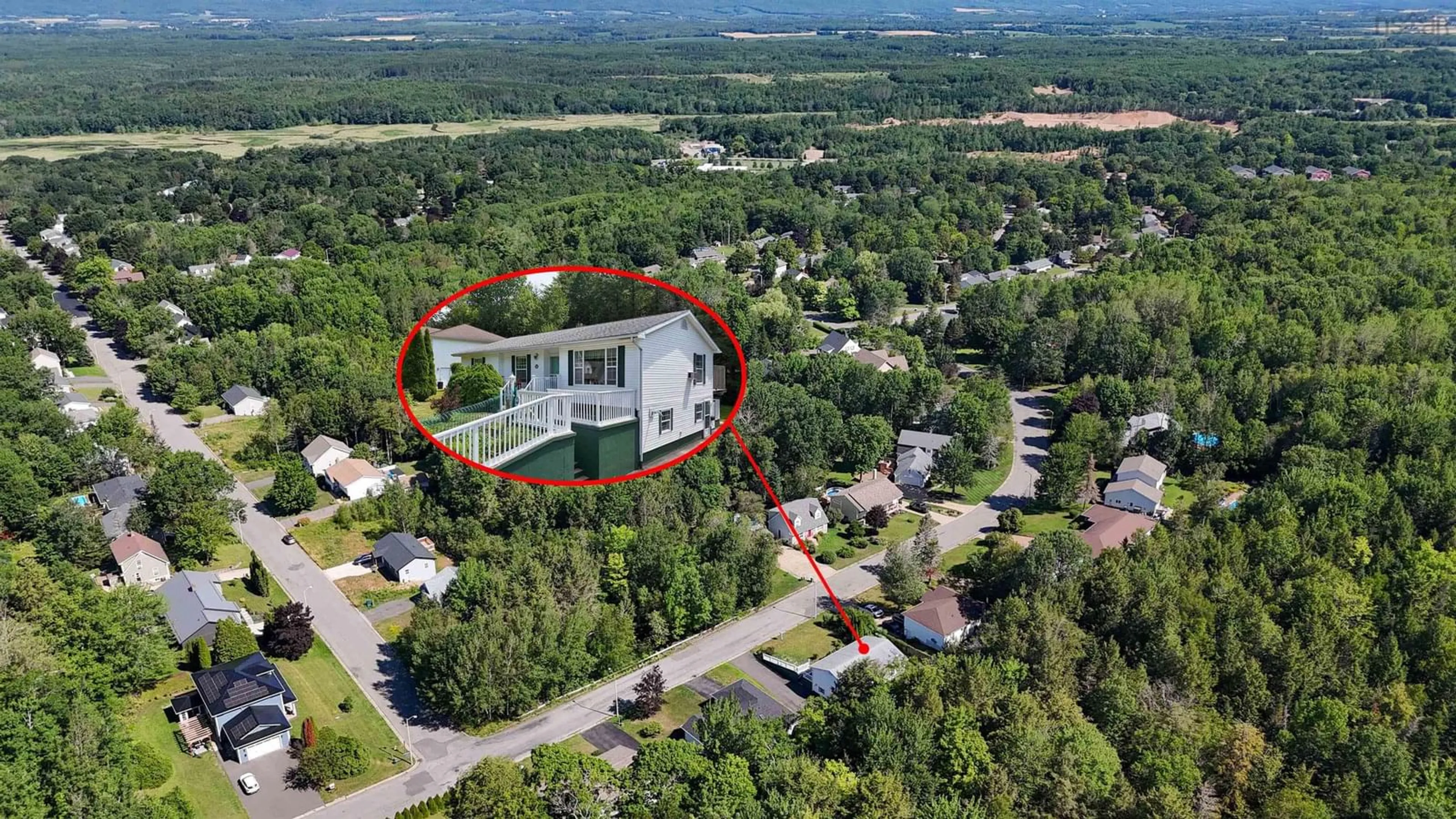A pic from outside/outdoor area/front of a property/back of a property/a pic from drone, unknown for 50 Macdonald Park Rd, Kentville Nova Scotia B4N 5C7