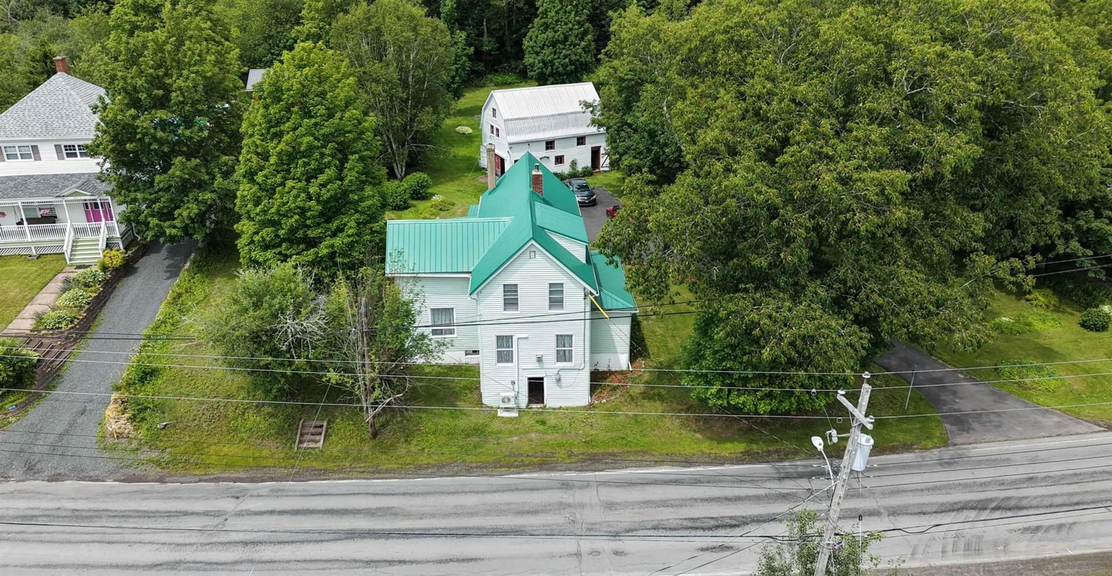 A pic from outside/outdoor area/front of a property/back of a property/a pic from drone, building for 4727 Stellarton Trafalgar Rd, Hopewell Nova Scotia B0K 1C0