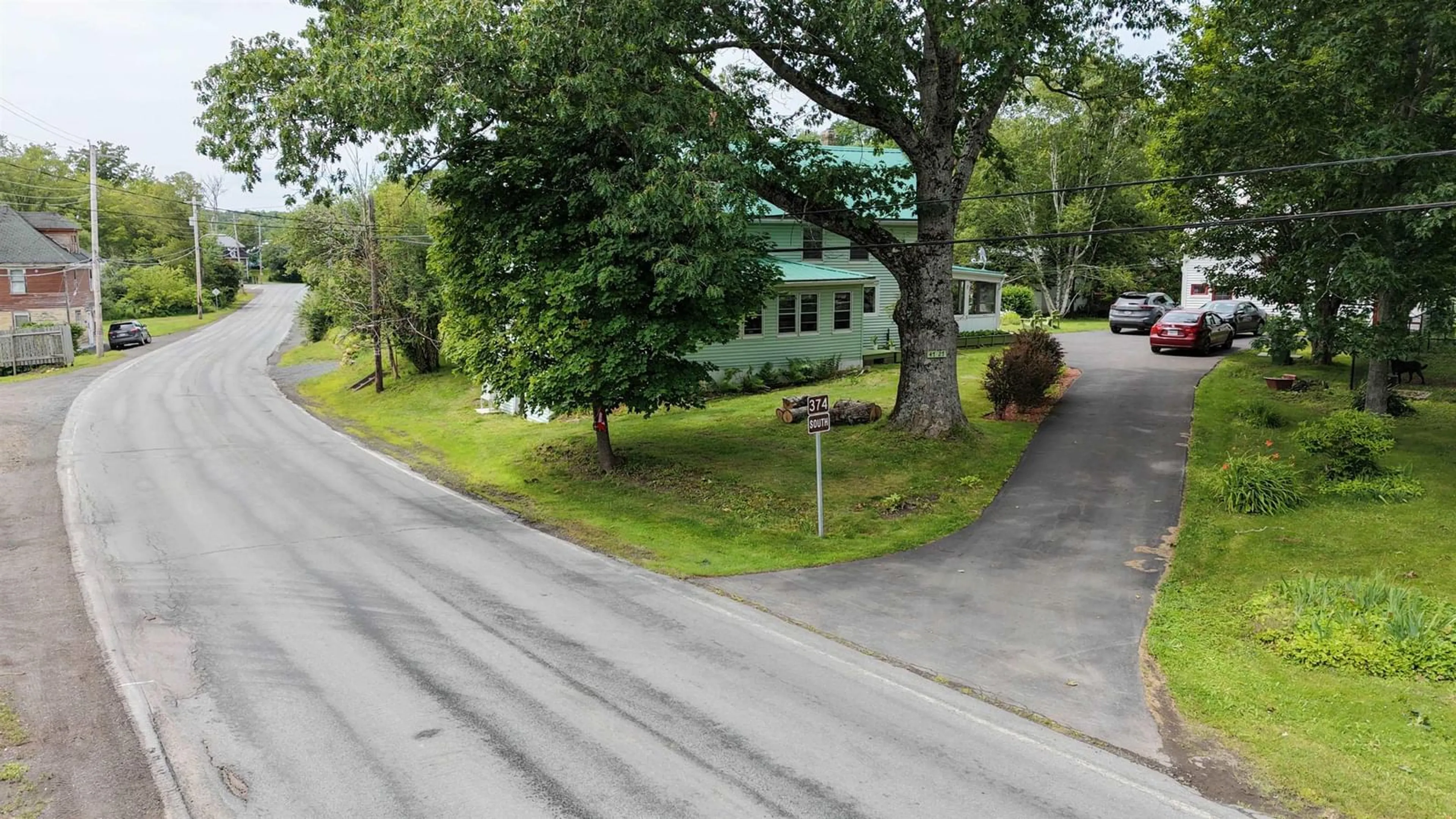 A pic from outside/outdoor area/front of a property/back of a property/a pic from drone, street for 4727 Stellarton Trafalgar Rd, Hopewell Nova Scotia B0K 1C0