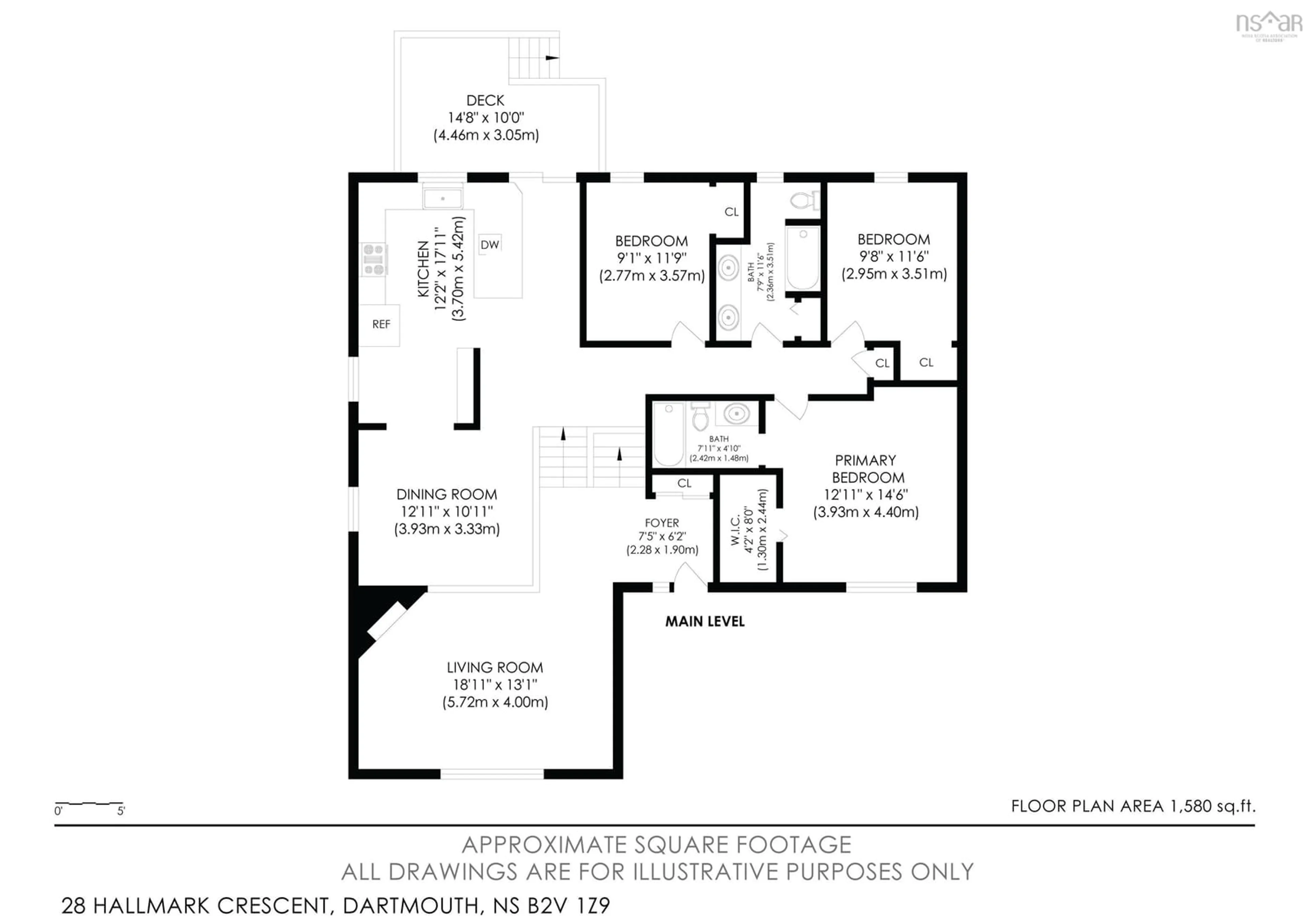 Floor plan for 28 Hallmark Cres, Cole Harbour Nova Scotia B2V 1Z9