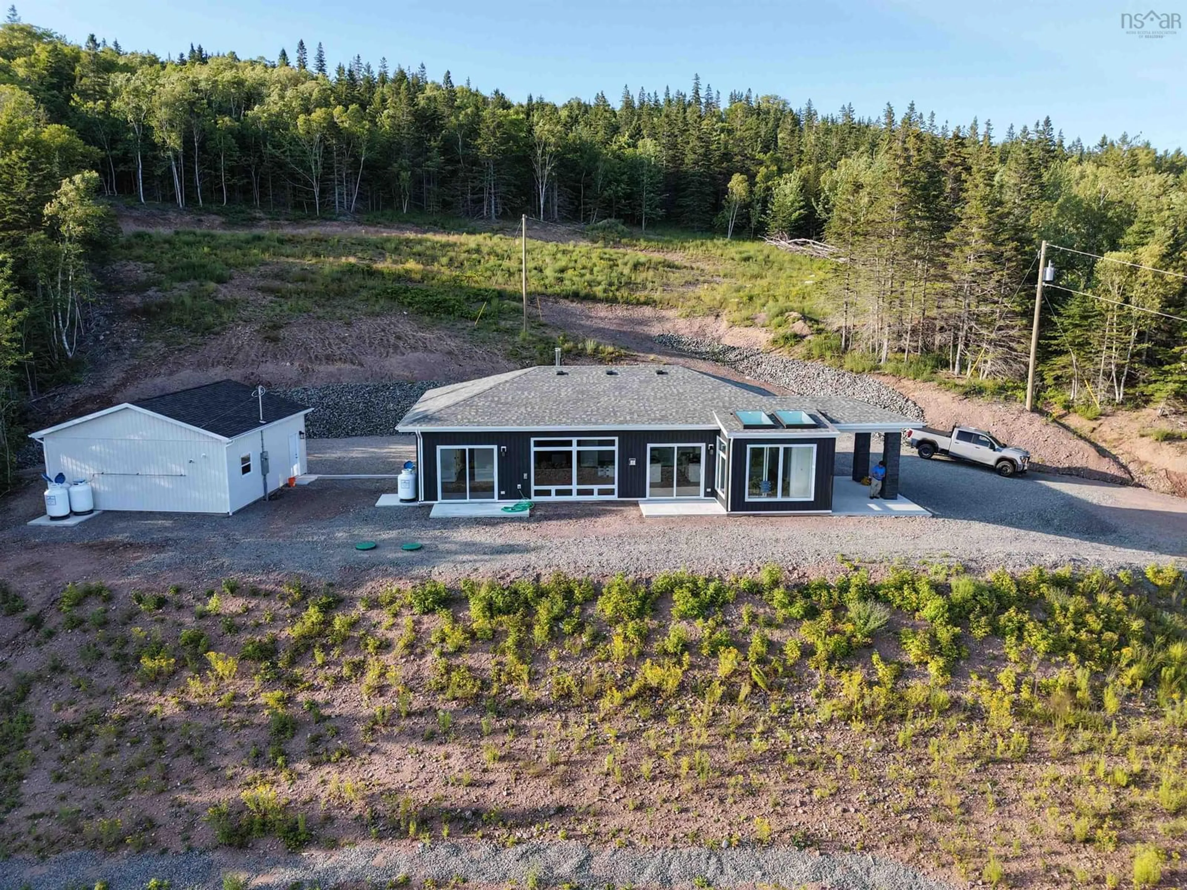 A pic from outside/outdoor area/front of a property/back of a property/a pic from drone, unknown for 3352 Eskasoni Road, Islandview Nova Scotia B1J 1K3