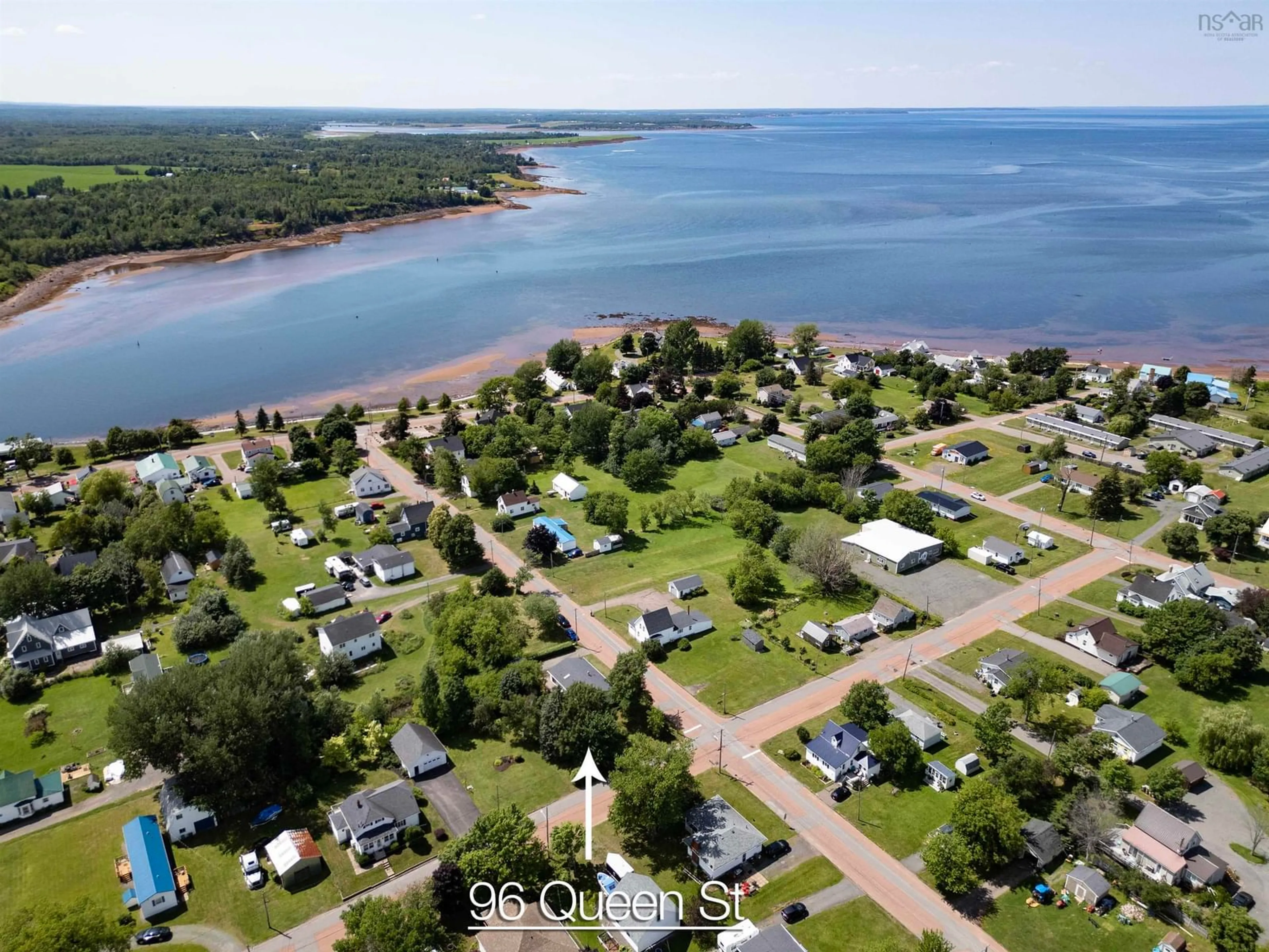 A pic from outside/outdoor area/front of a property/back of a property/a pic from drone, water/lake/river/ocean view for 96 Queen St, Pugwash Nova Scotia B0K 1L0
