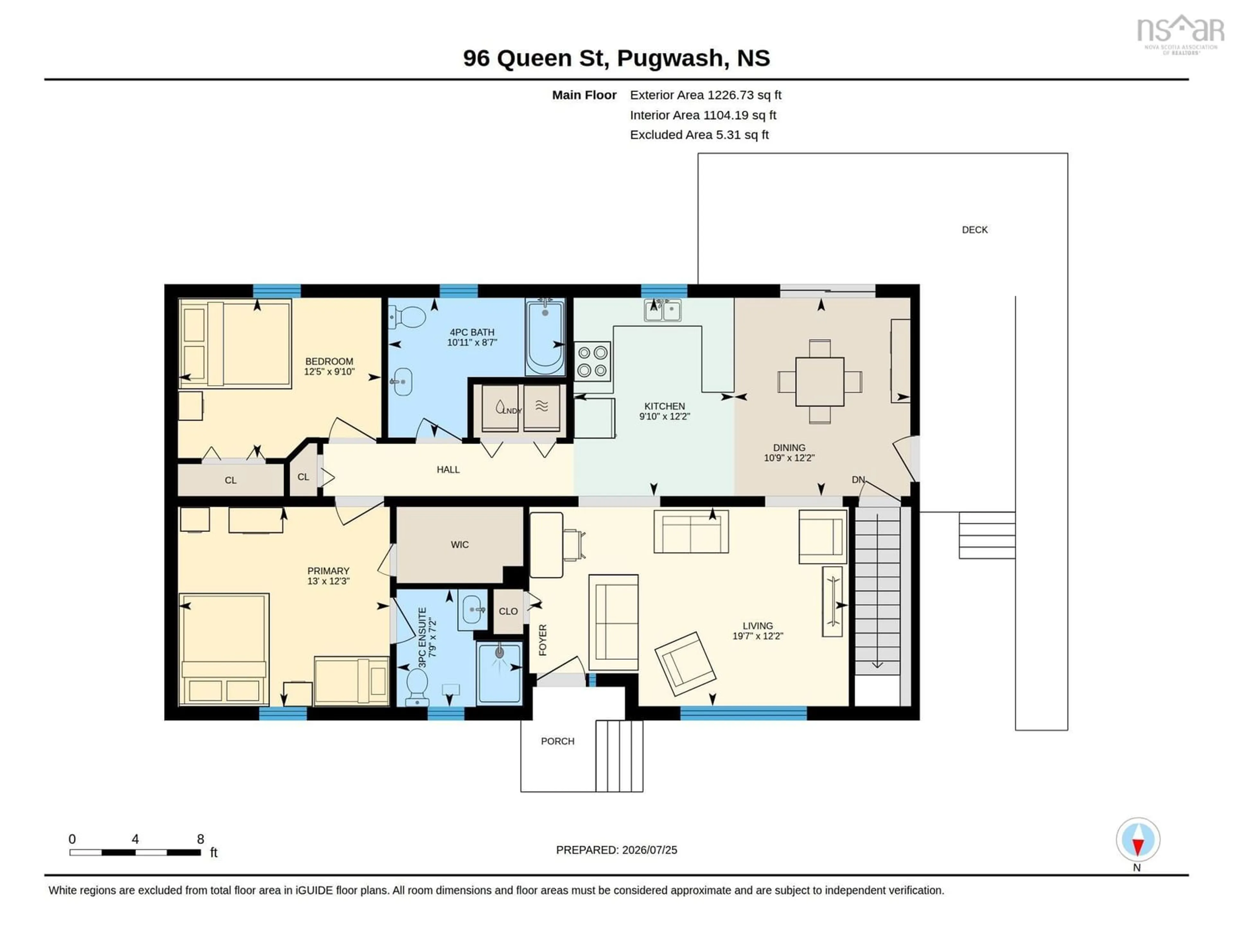 Floor plan for 96 Queen St, Pugwash Nova Scotia B0K 1L0